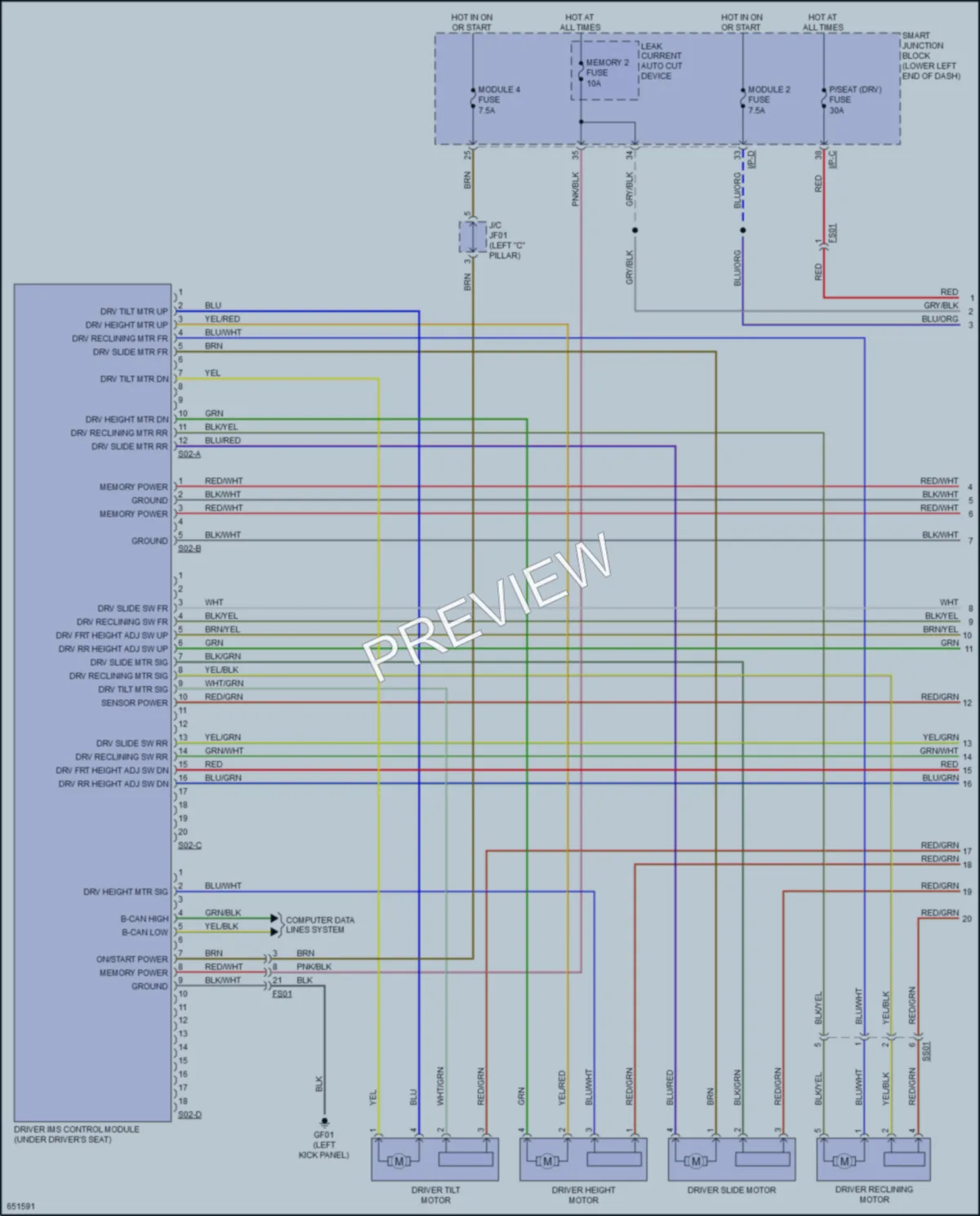 2019 Kia Sedona Memory Systems wiring diagram preview