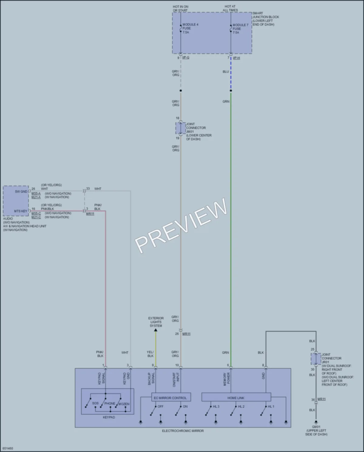 2019 Kia Sedona Power Mirrors wiring diagram preview
