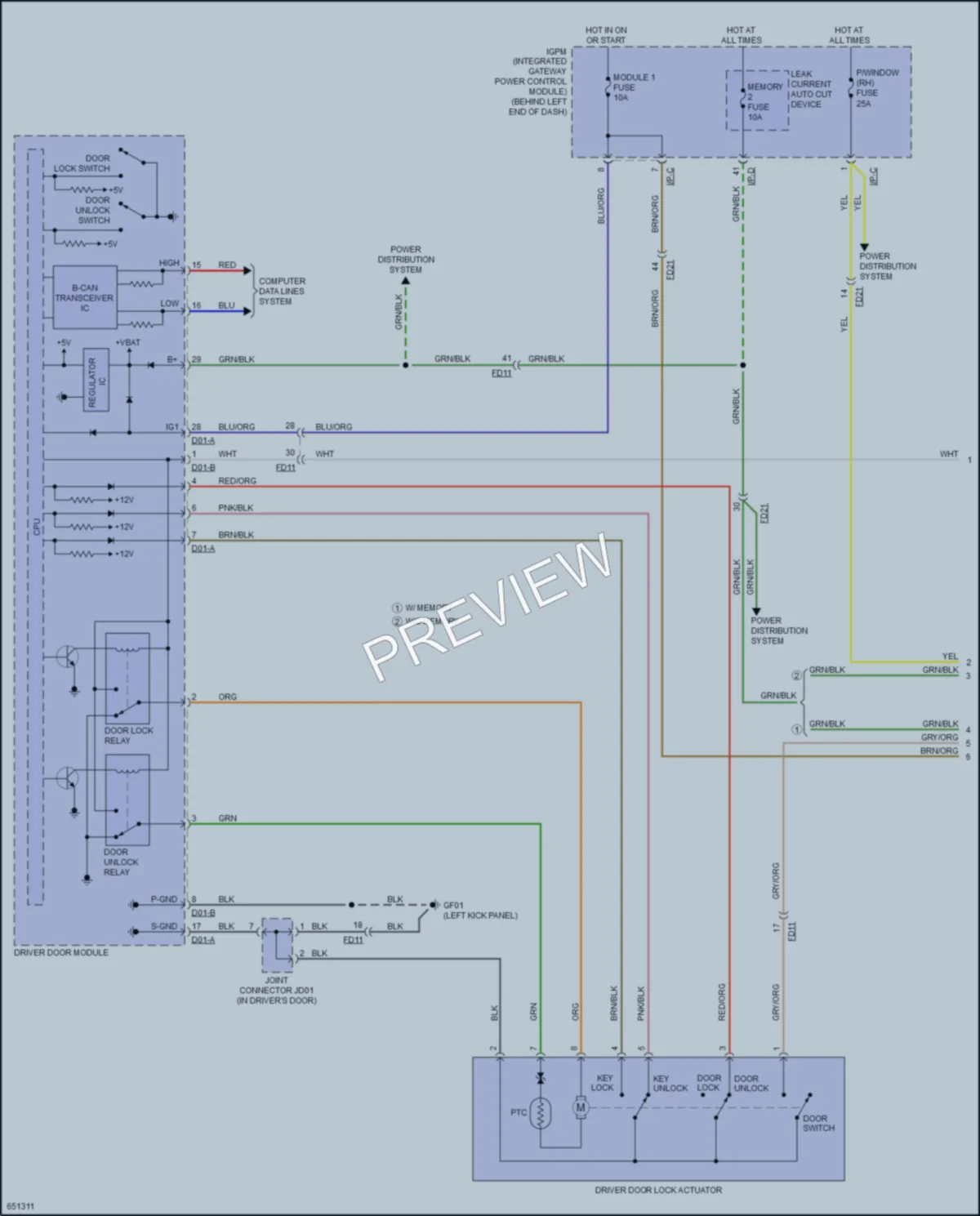 2019 Kia Sorento Anti Theft wiring diagram preview