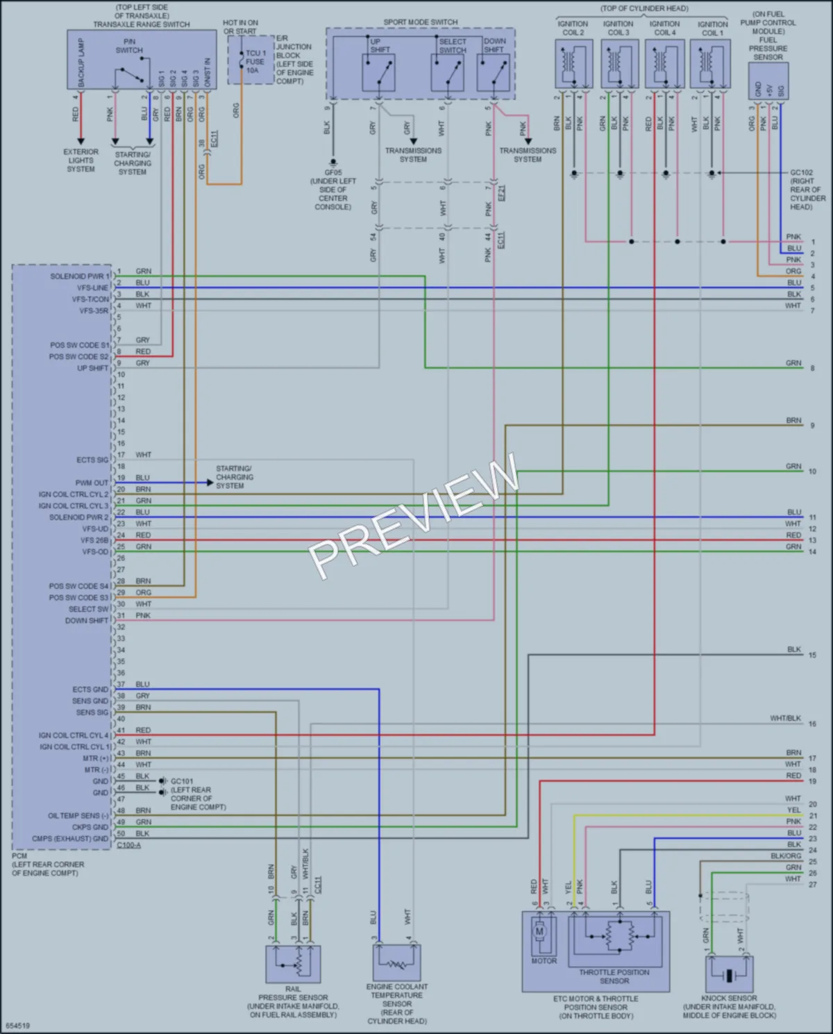 2019 Kia Sorento Engine Performance wiring diagram preview