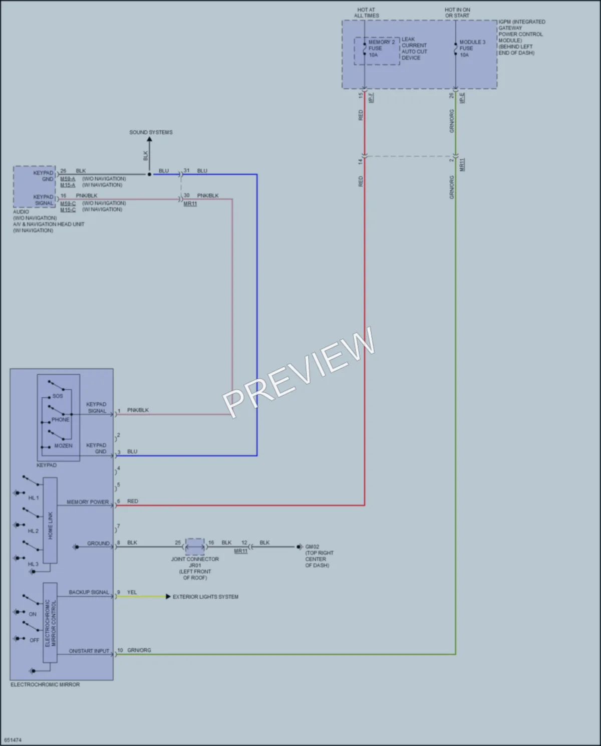 2019 Kia Sorento Power Mirrors wiring diagram preview
