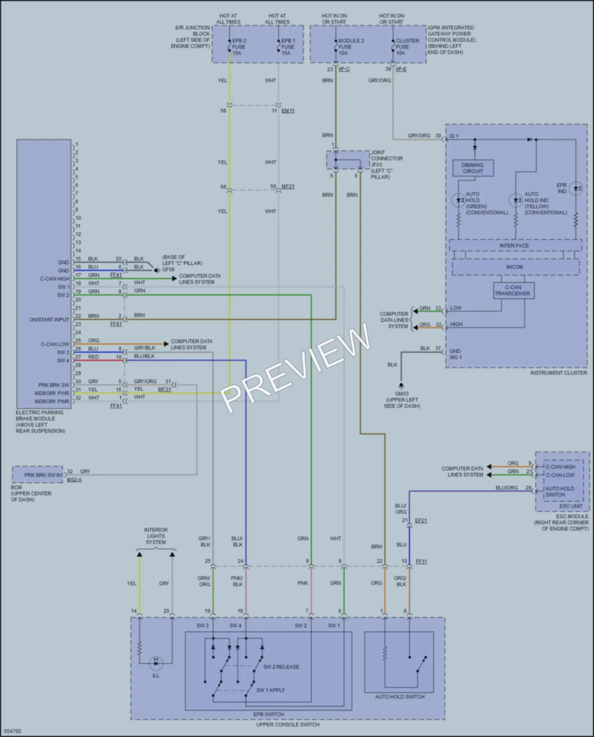 2019 Kia Sorento Shift Interlock wiring diagram preview