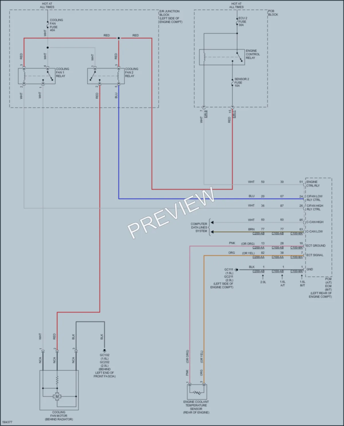 2019 Kia Soul Cooling Fan wiring diagram preview