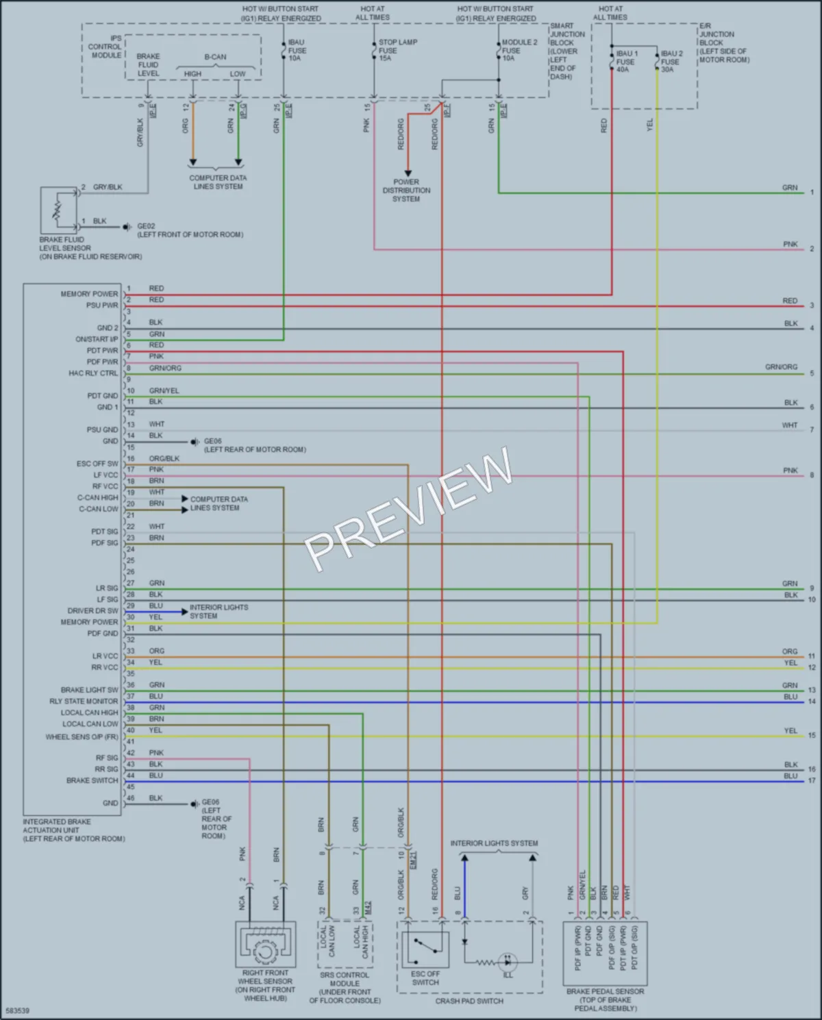 2019 Kia SoulEV Anti Lock Brakes wiring diagram preview