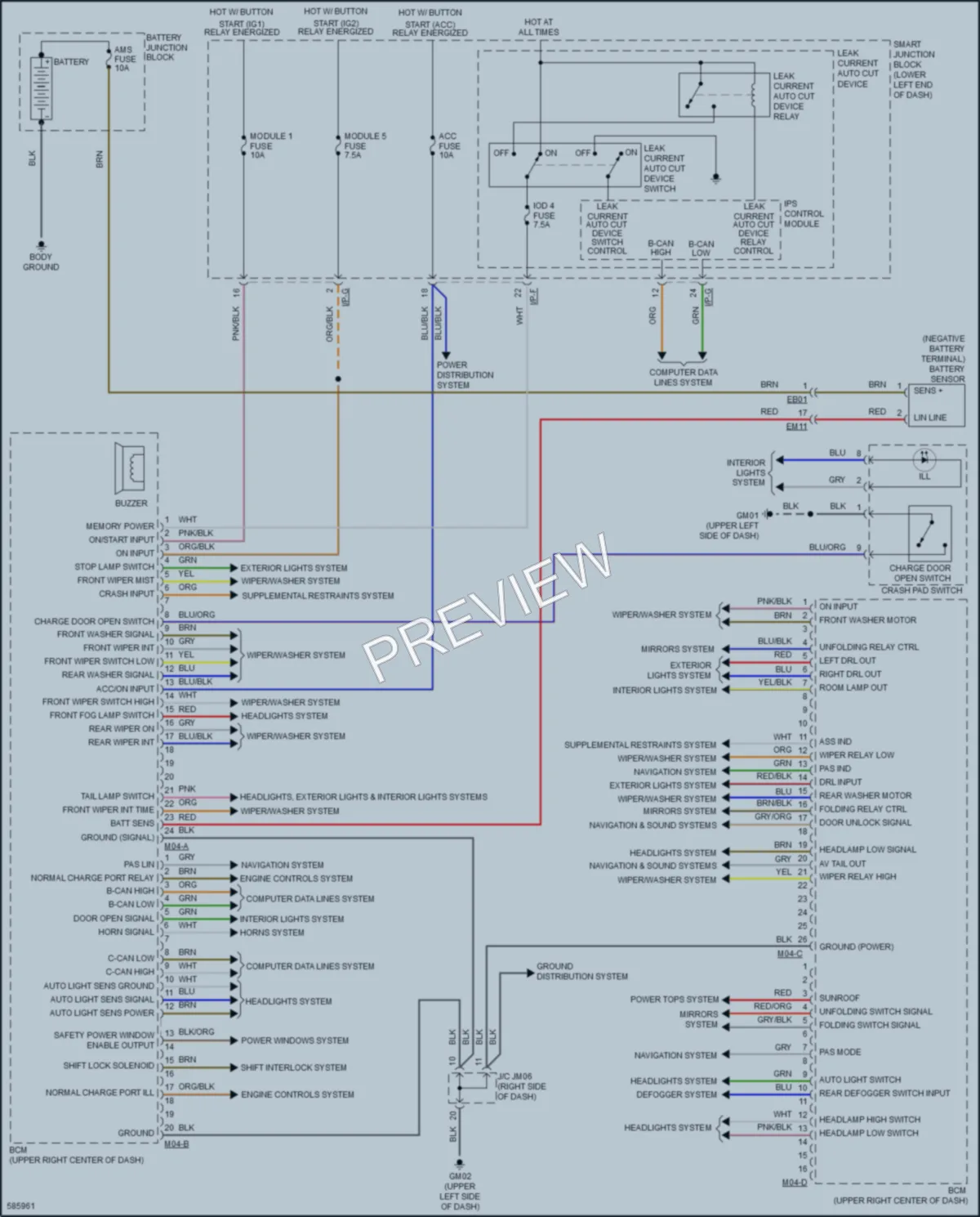 2019 Kia SoulEV Body Control Modules wiring diagram preview