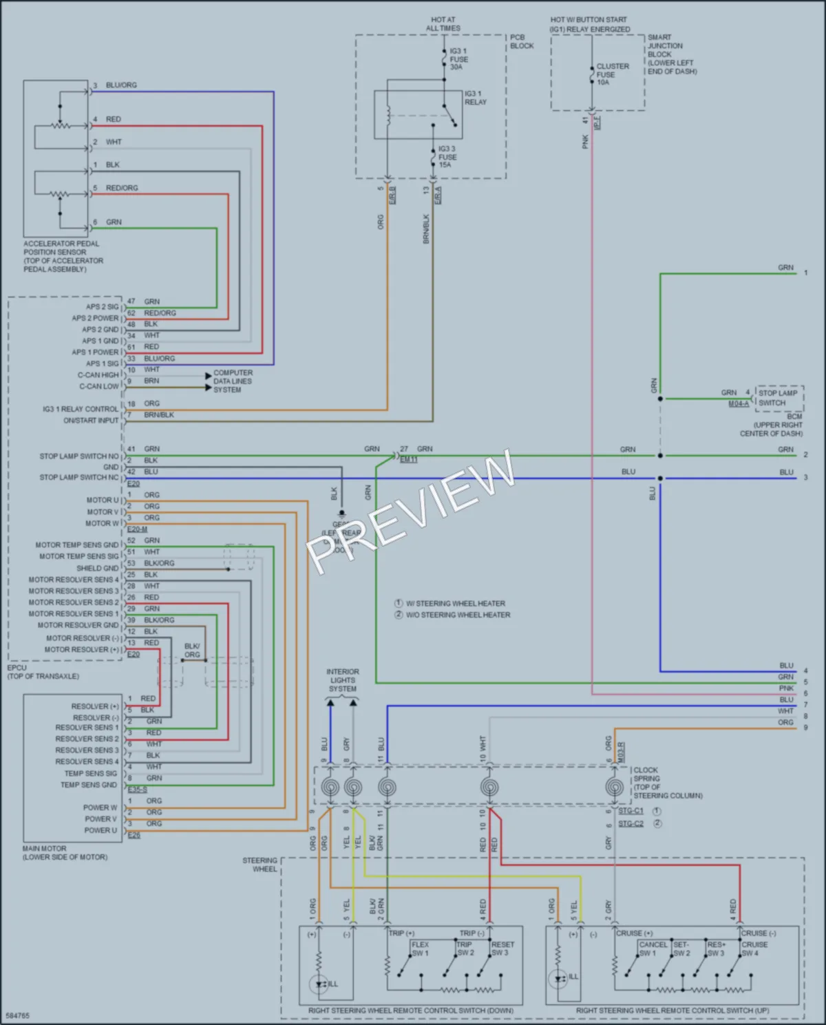 2019 Kia SoulEV Cruise Control wiring diagram preview