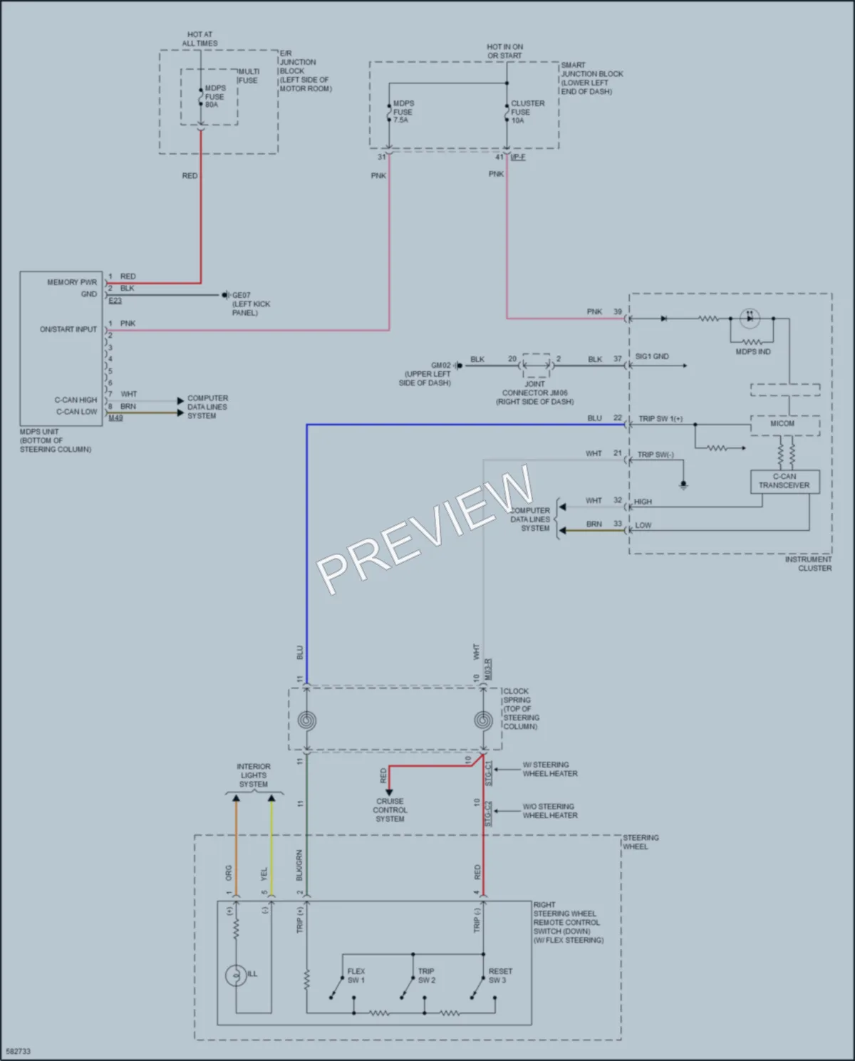 2019 Kia SoulEV Electronic Power Steering wiring diagram preview