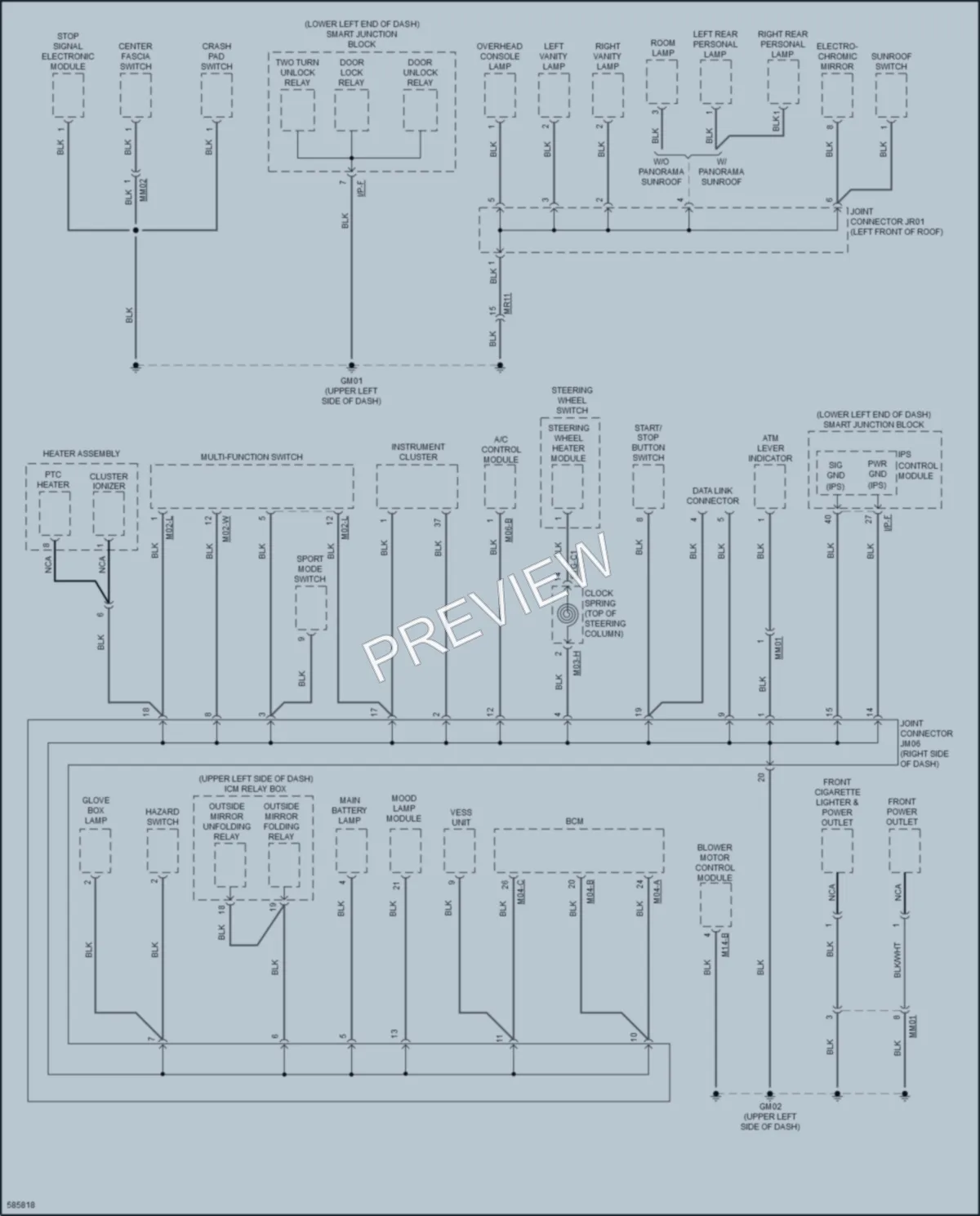 2019 Kia SoulEV Ground Distribution wiring diagram preview