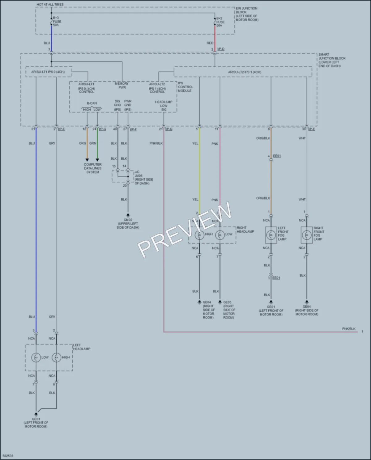 2019 Kia SoulEV Headlights wiring diagram preview