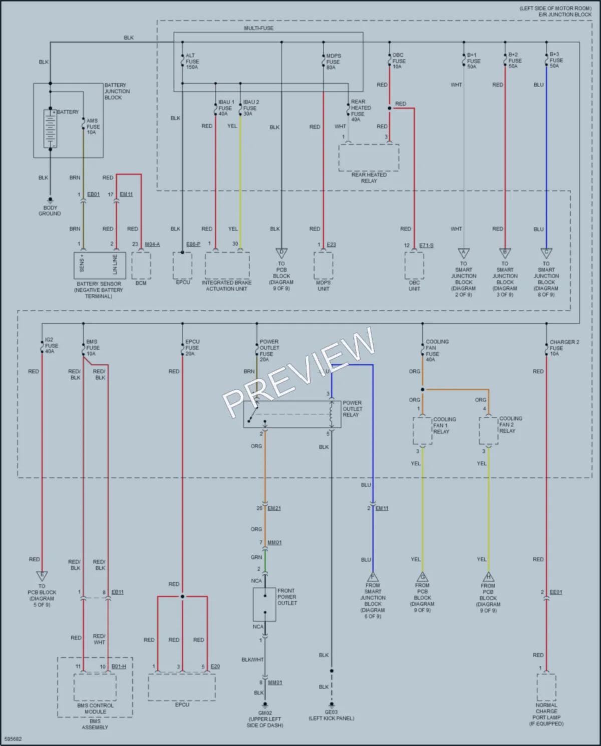 2019 Kia SoulEV Power Distribution wiring diagram preview