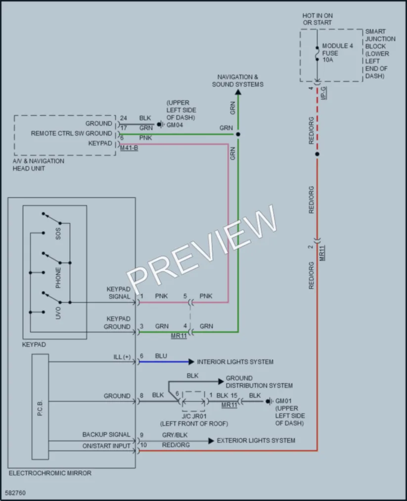 2019 Kia SoulEV Power Mirrors wiring diagram preview