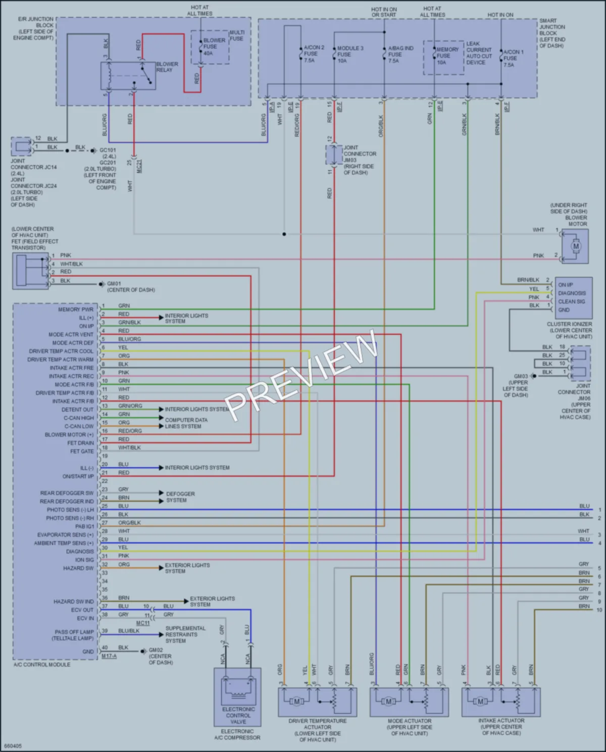 2019 Kia Sportage Air Conditioning wiring diagram preview