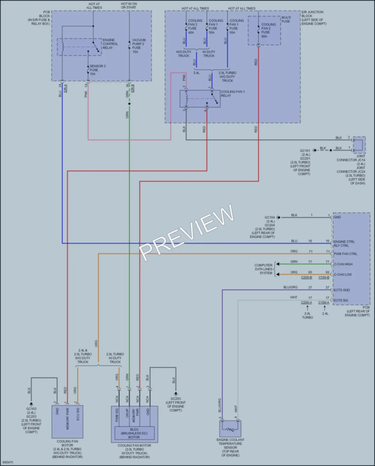 2019 Kia Sportage Cooling Fan wiring diagram preview