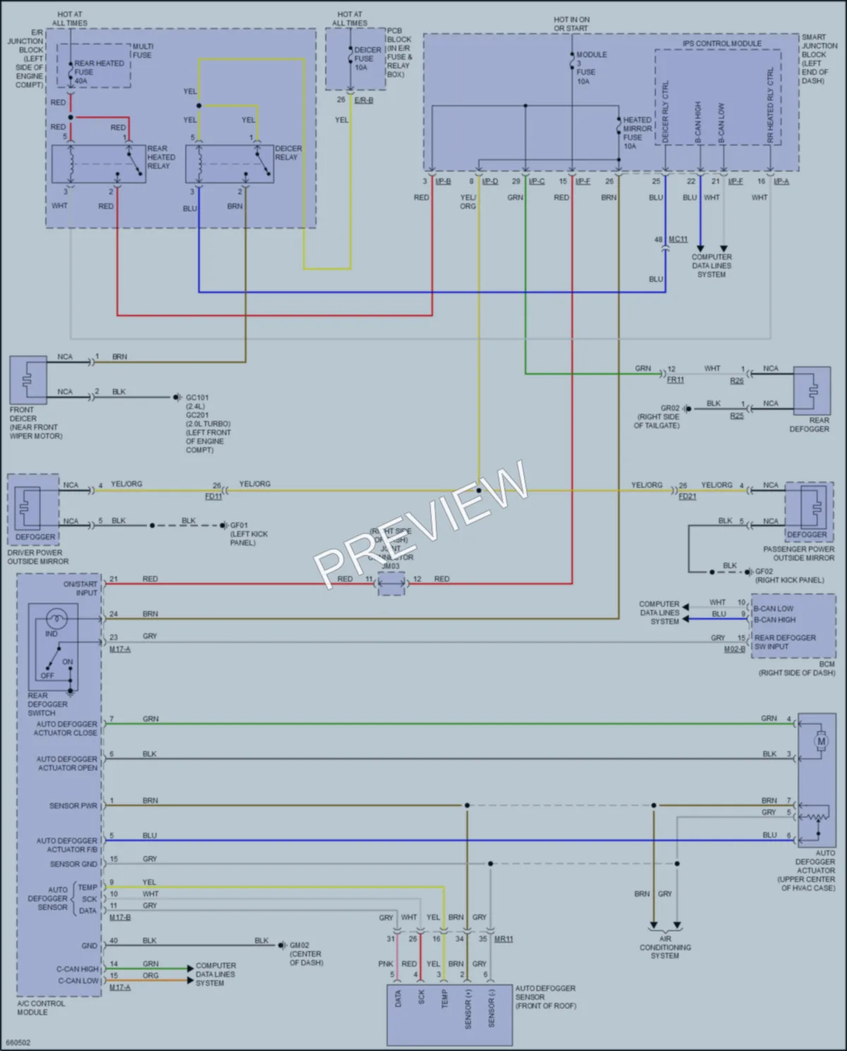 2019 Kia Sportage Defoggers wiring diagram preview