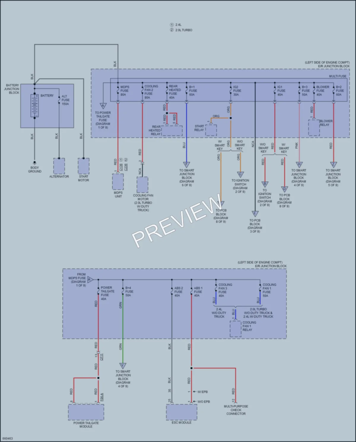 2019 Kia Sportage Power Distribution wiring diagram preview