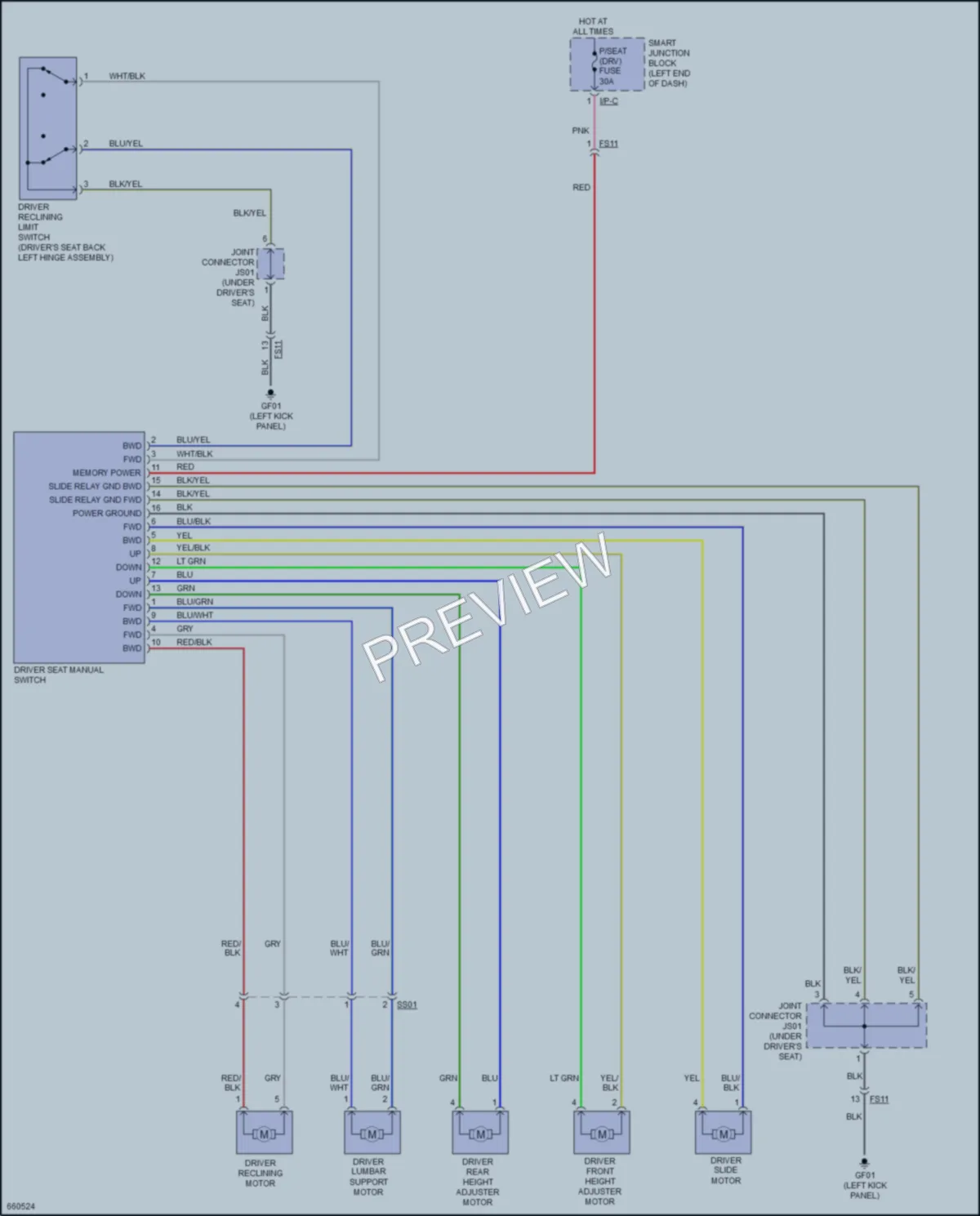 2019 Kia Sportage Power Seats wiring diagram preview