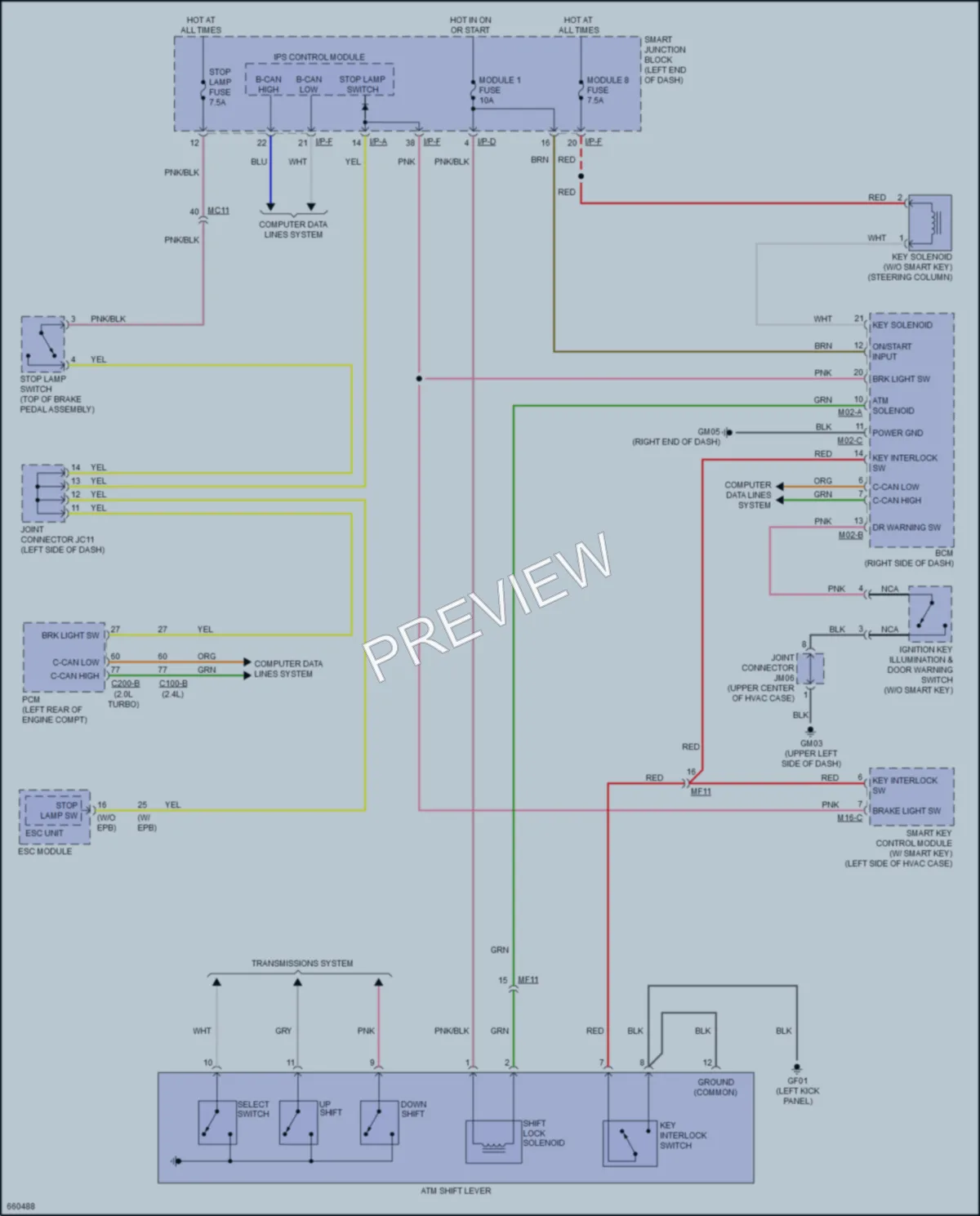 2019 Kia Sportage Shift Interlock wiring diagram preview