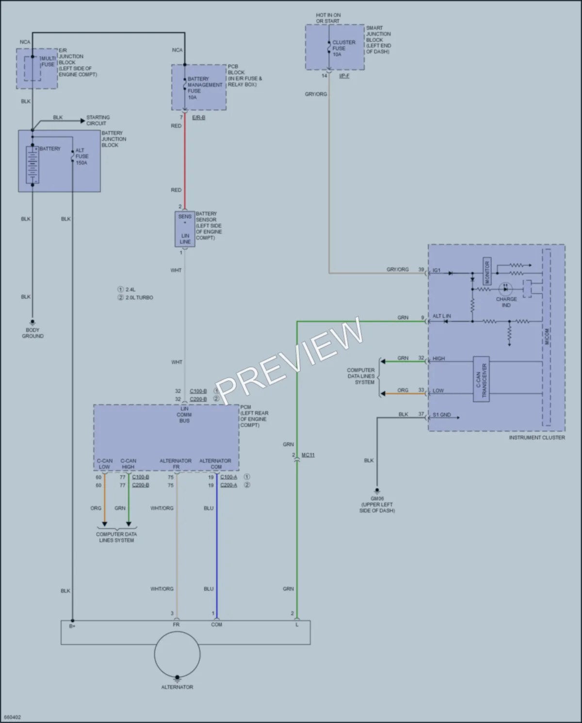 2019 Kia Sportage Starting Charging wiring diagram preview