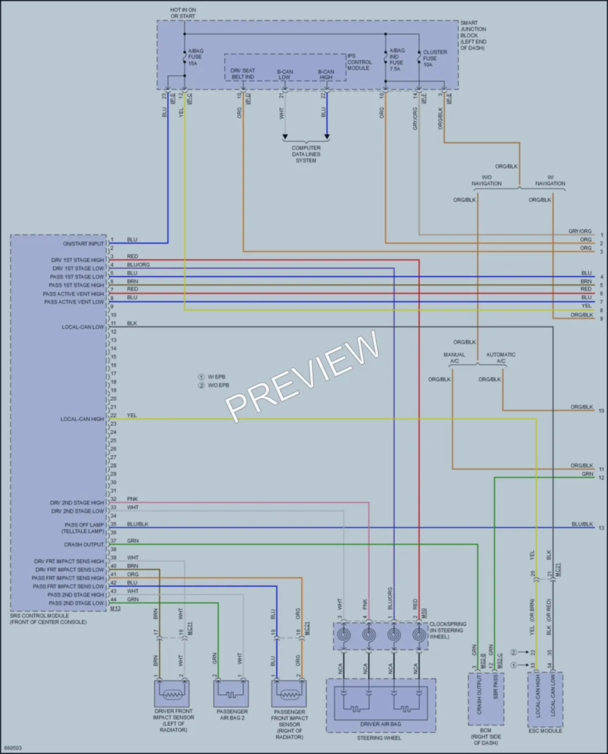 2019 Kia Sportage Supplemental Restraints wiring diagram preview