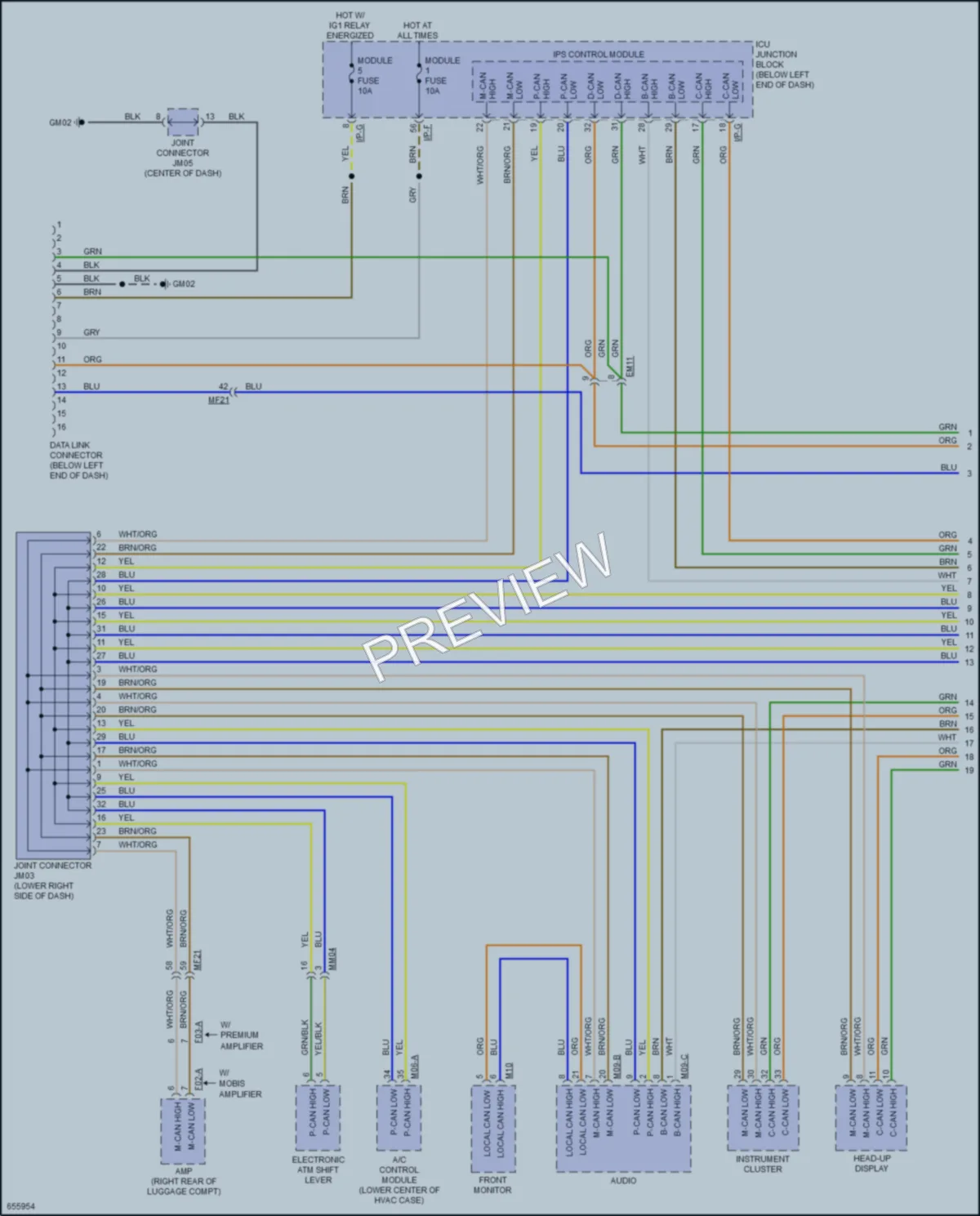 2019 Kia Stinger Computer Data Lines wiring diagram preview