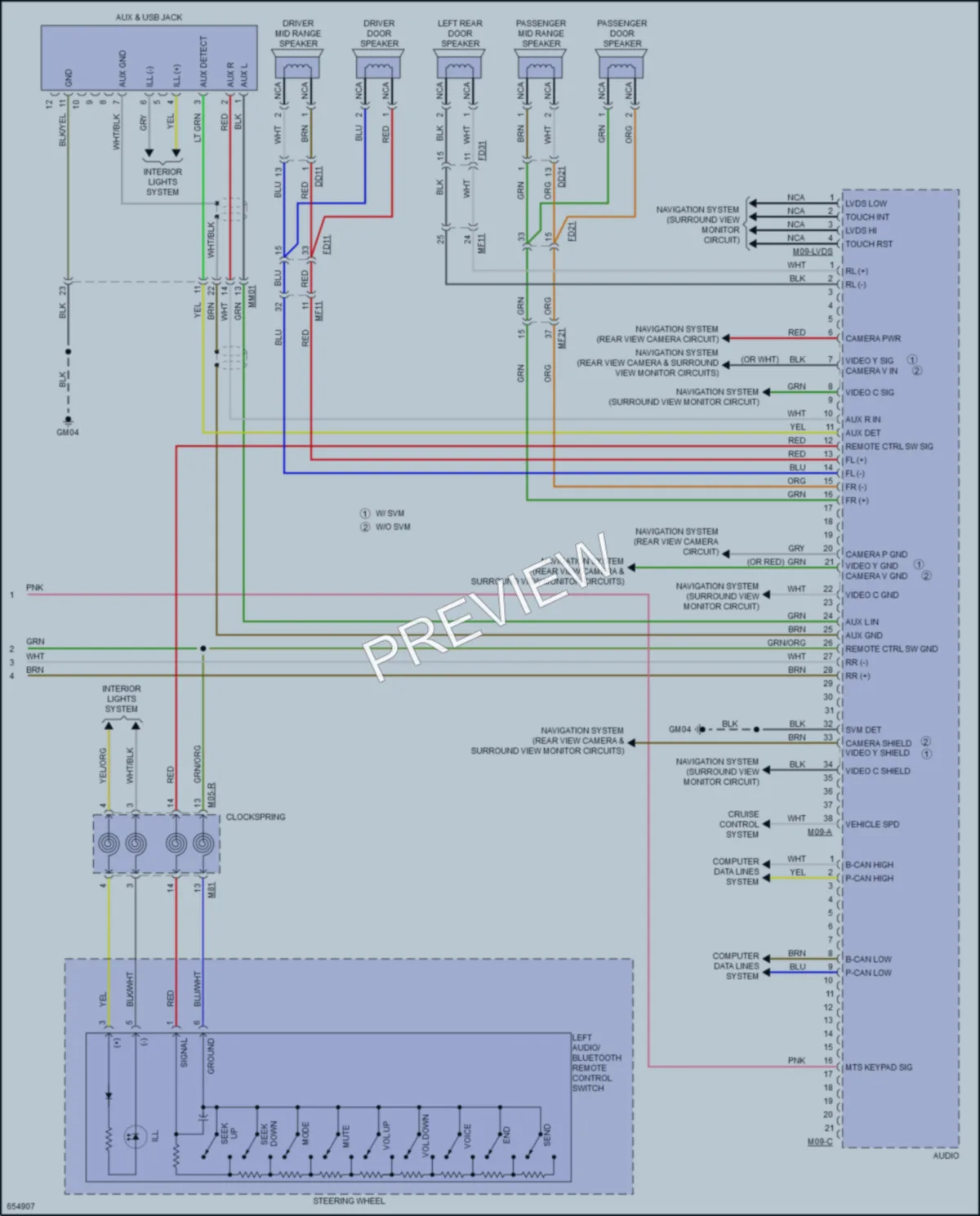 2019 Kia Stinger Navigation wiring diagram preview