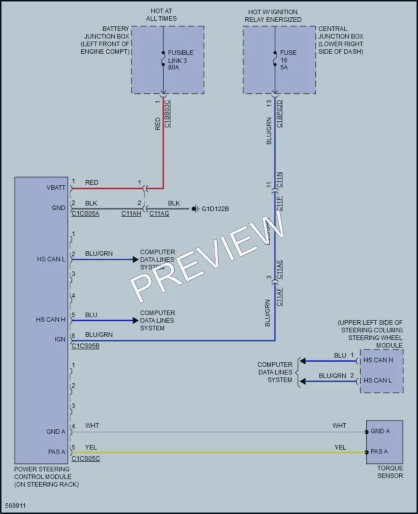 2019 LandRover RangeRoverEvoque Electronic Power Steering wiring diagram preview