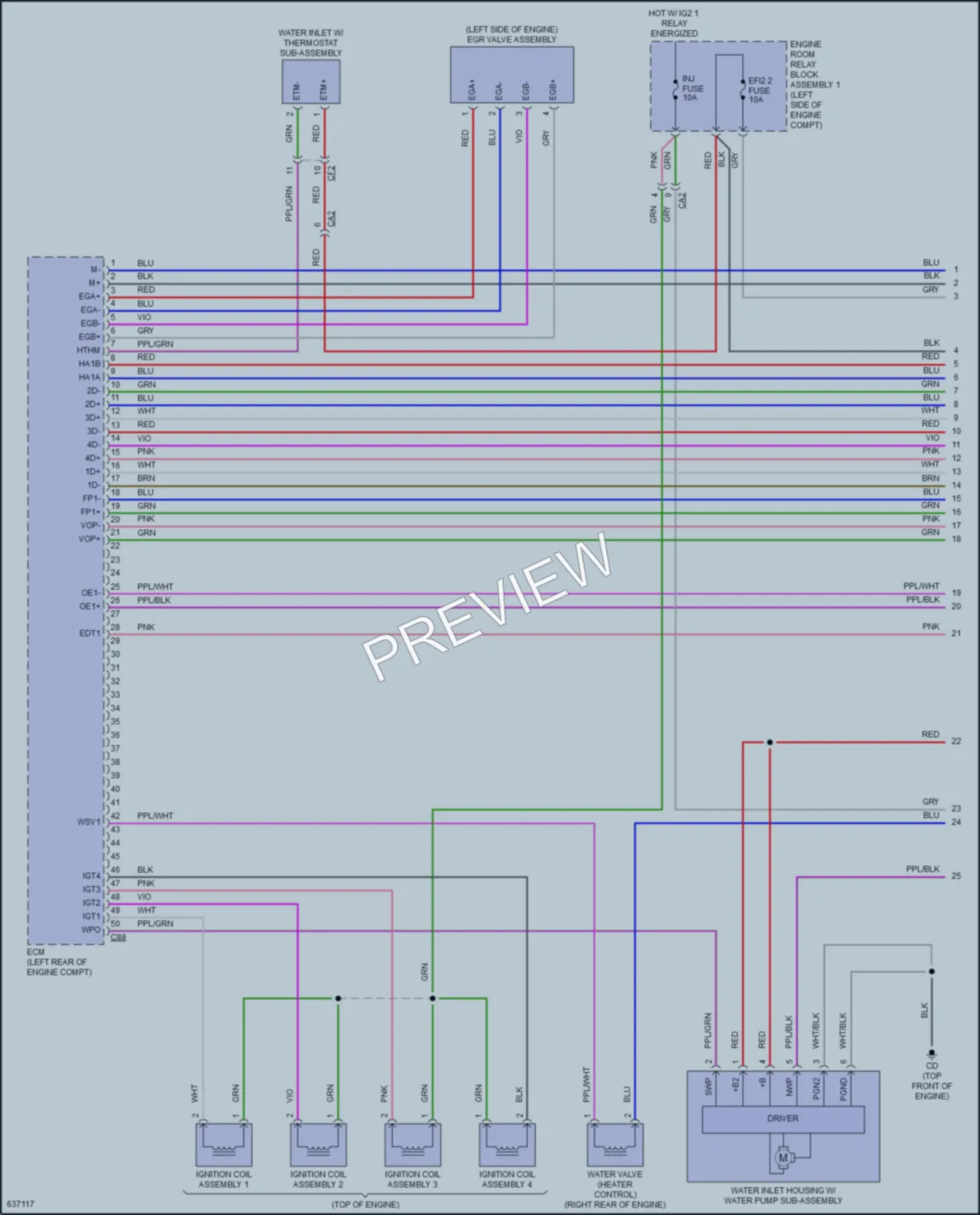 2019 Lexus ES300h Engine Performance wiring diagram preview