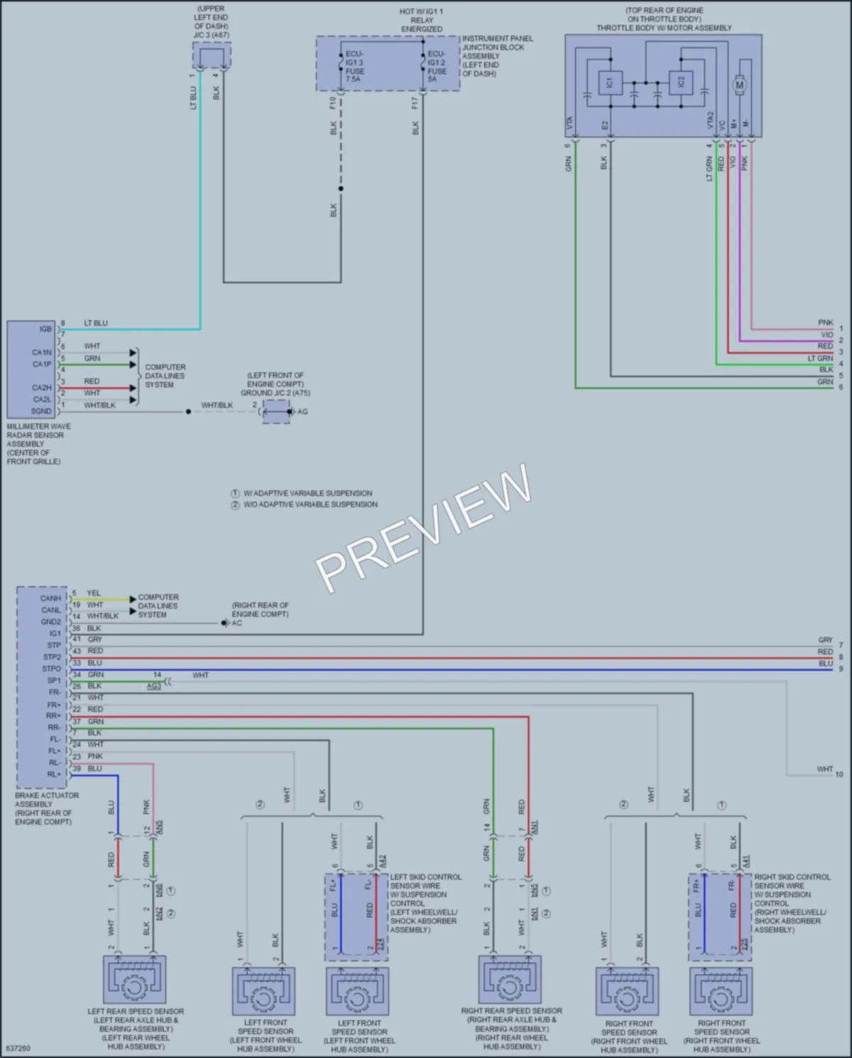 2019 Lexus ES350 Cruise Control wiring diagram preview