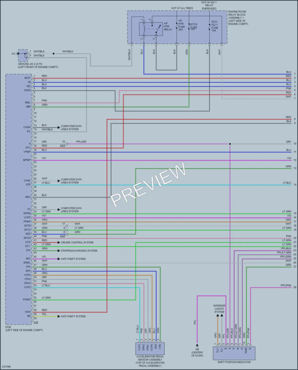 2019 Lexus ES350 Engine Performance wiring diagram preview