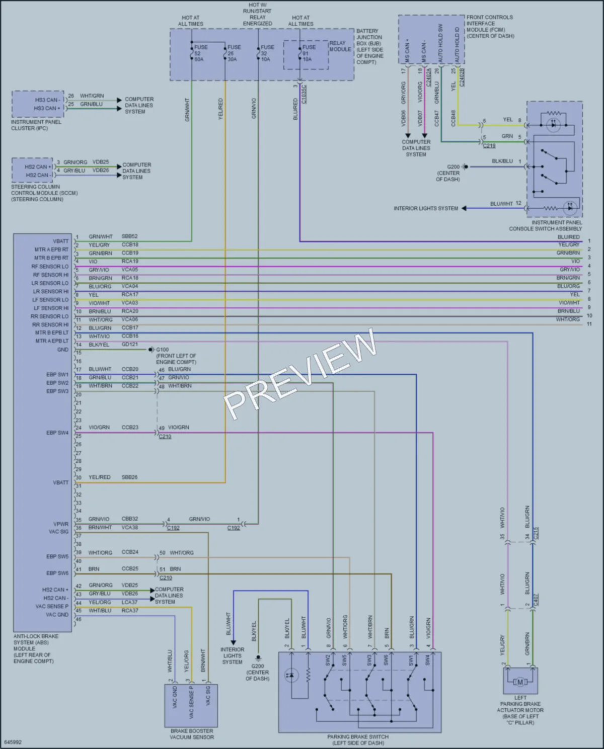 2019 Lincoln Continental Anti Lock Brakes wiring diagram preview