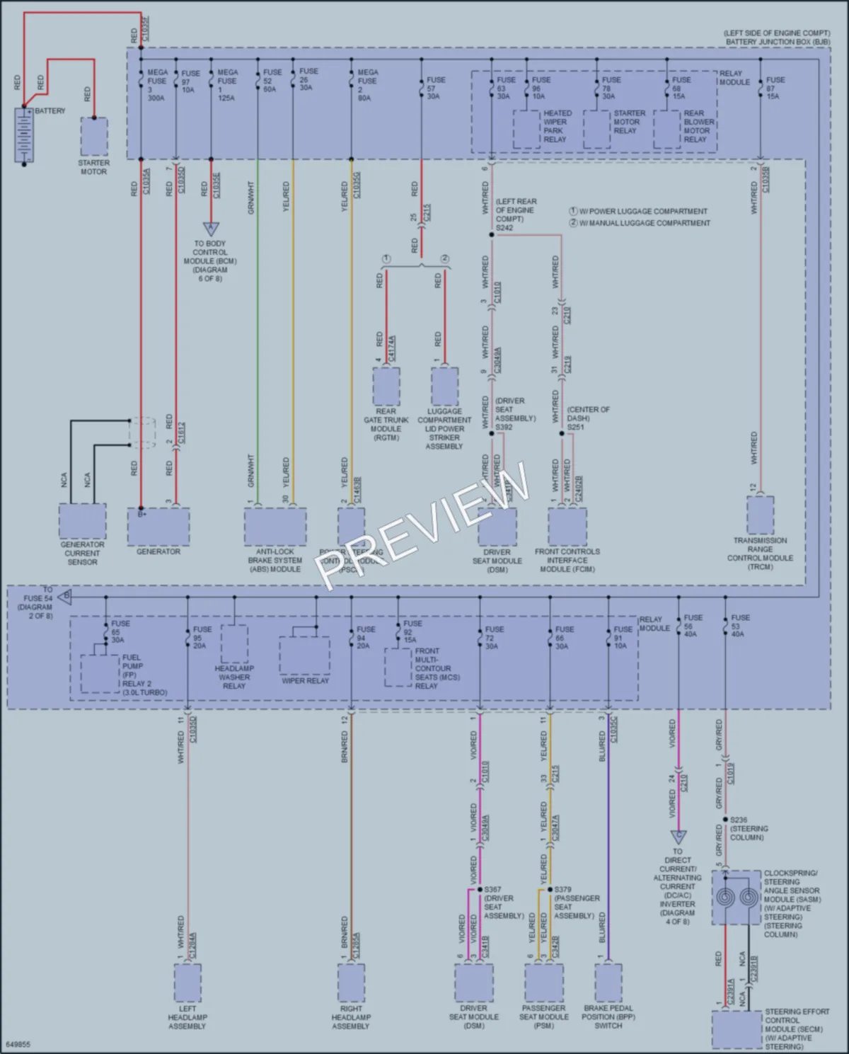2019 Lincoln Continental Power Distribution wiring diagram preview