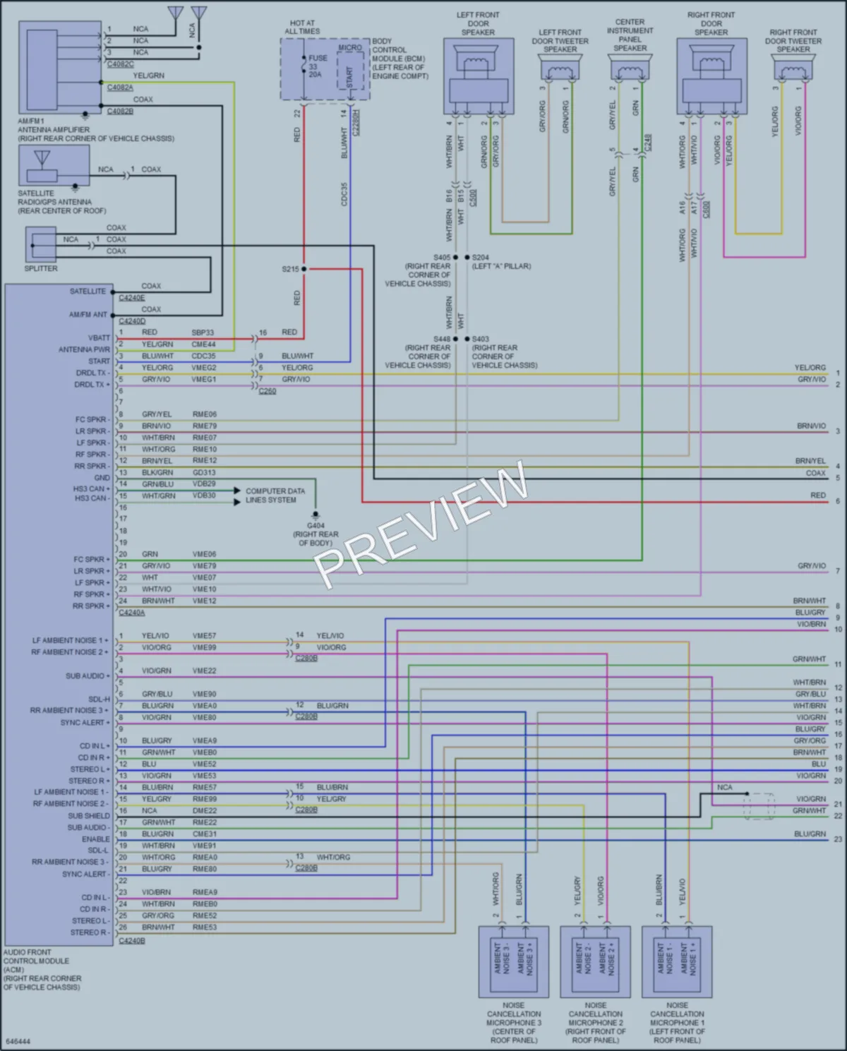 2019 Lincoln Continental Radio wiring diagram preview