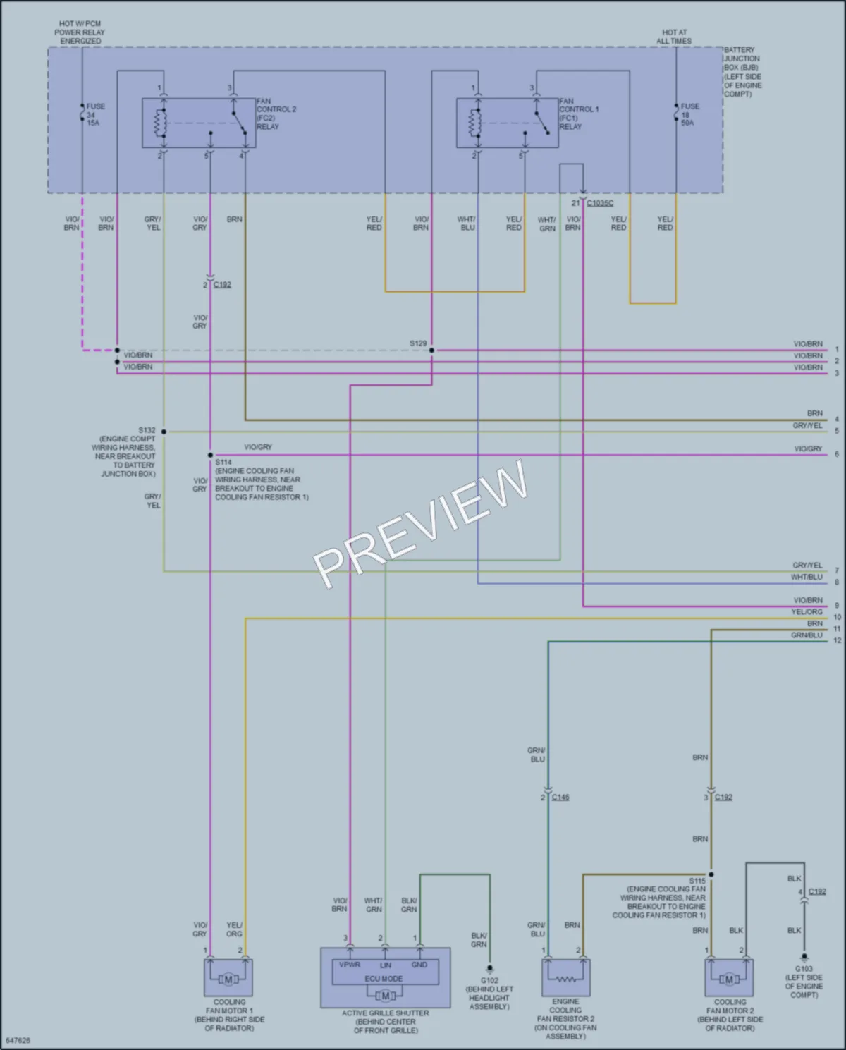 2019 Lincoln MKC Cooling Fan wiring diagram preview