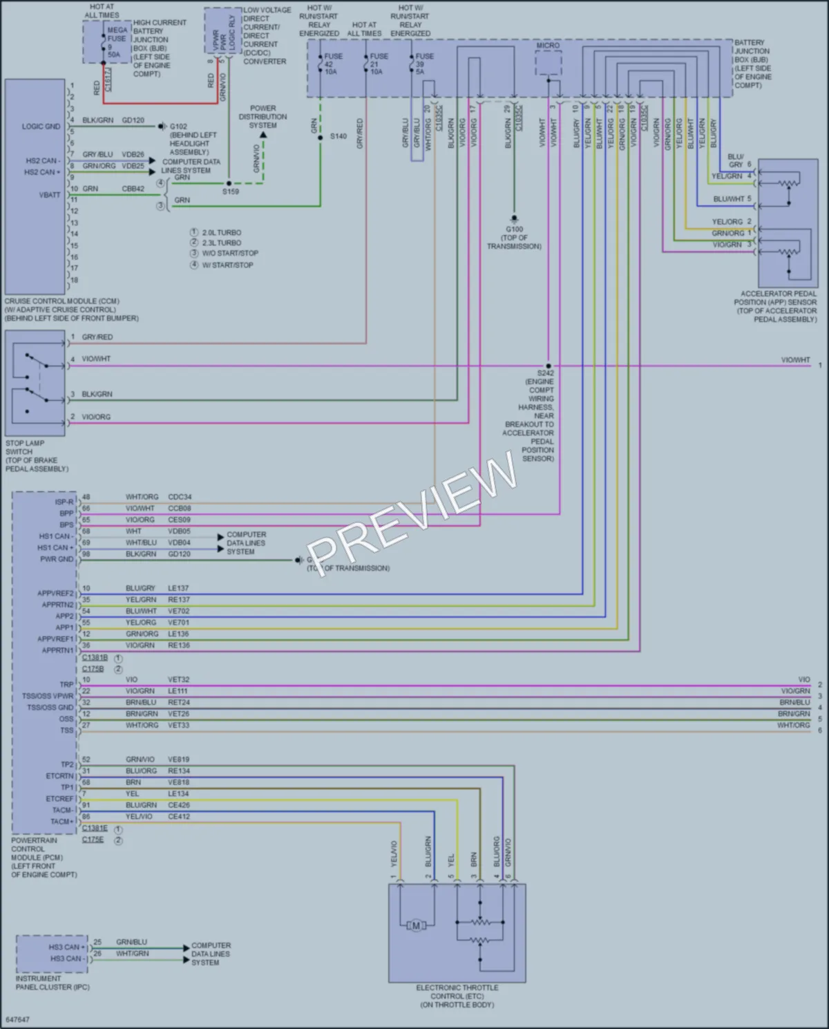 2019 Lincoln MKC Cruise Control wiring diagram preview