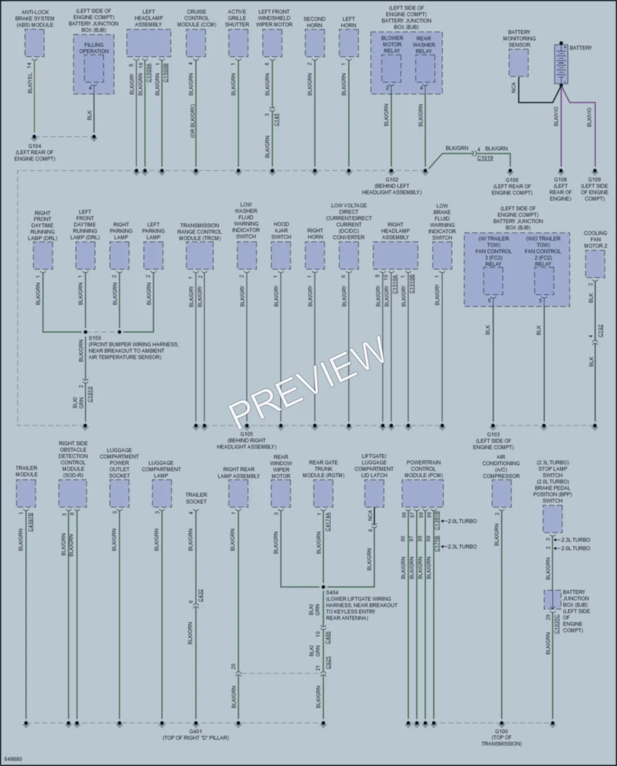 2019 Lincoln MKC Ground Distribution wiring diagram preview
