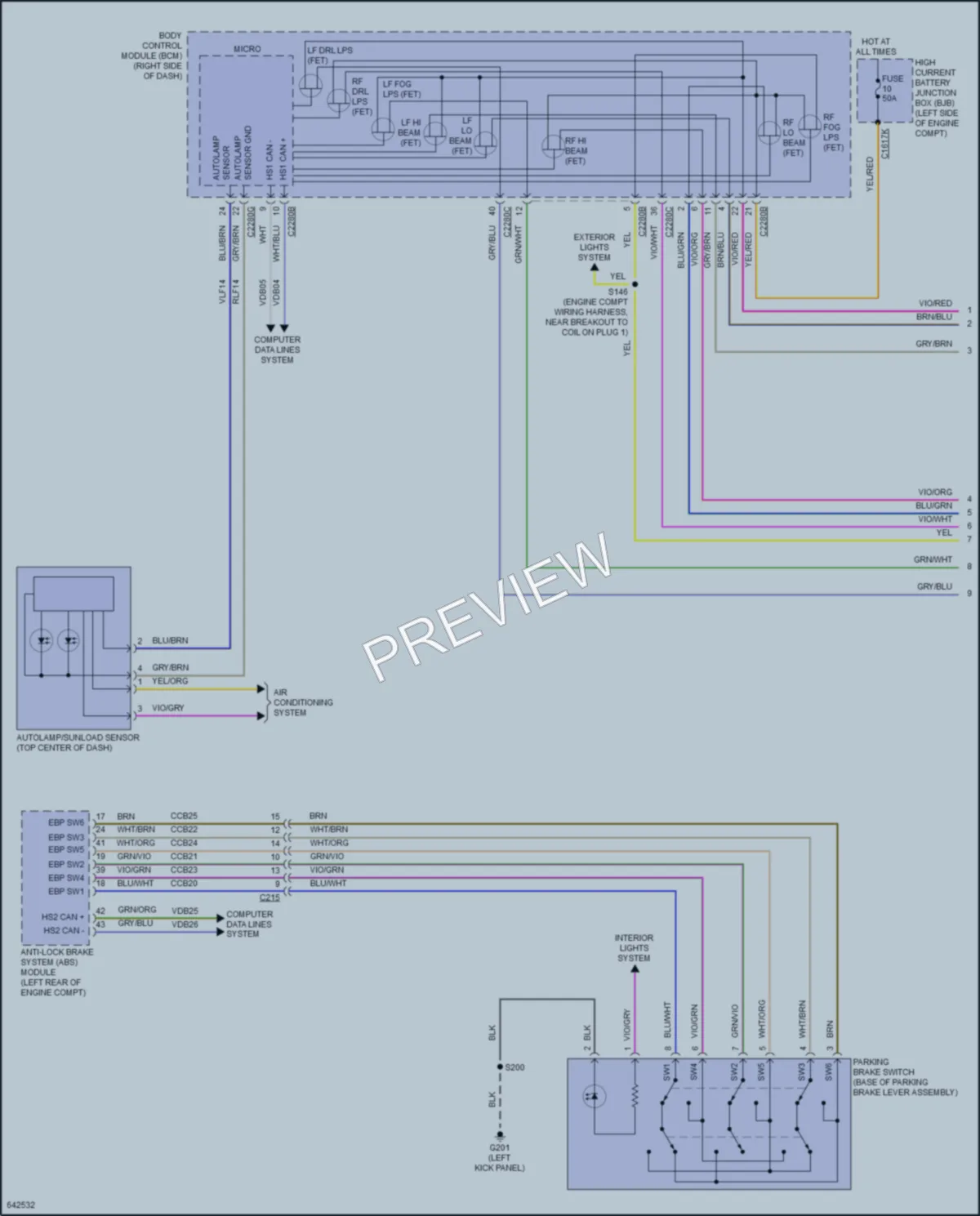 2019 Lincoln MKC Headlights wiring diagram preview
