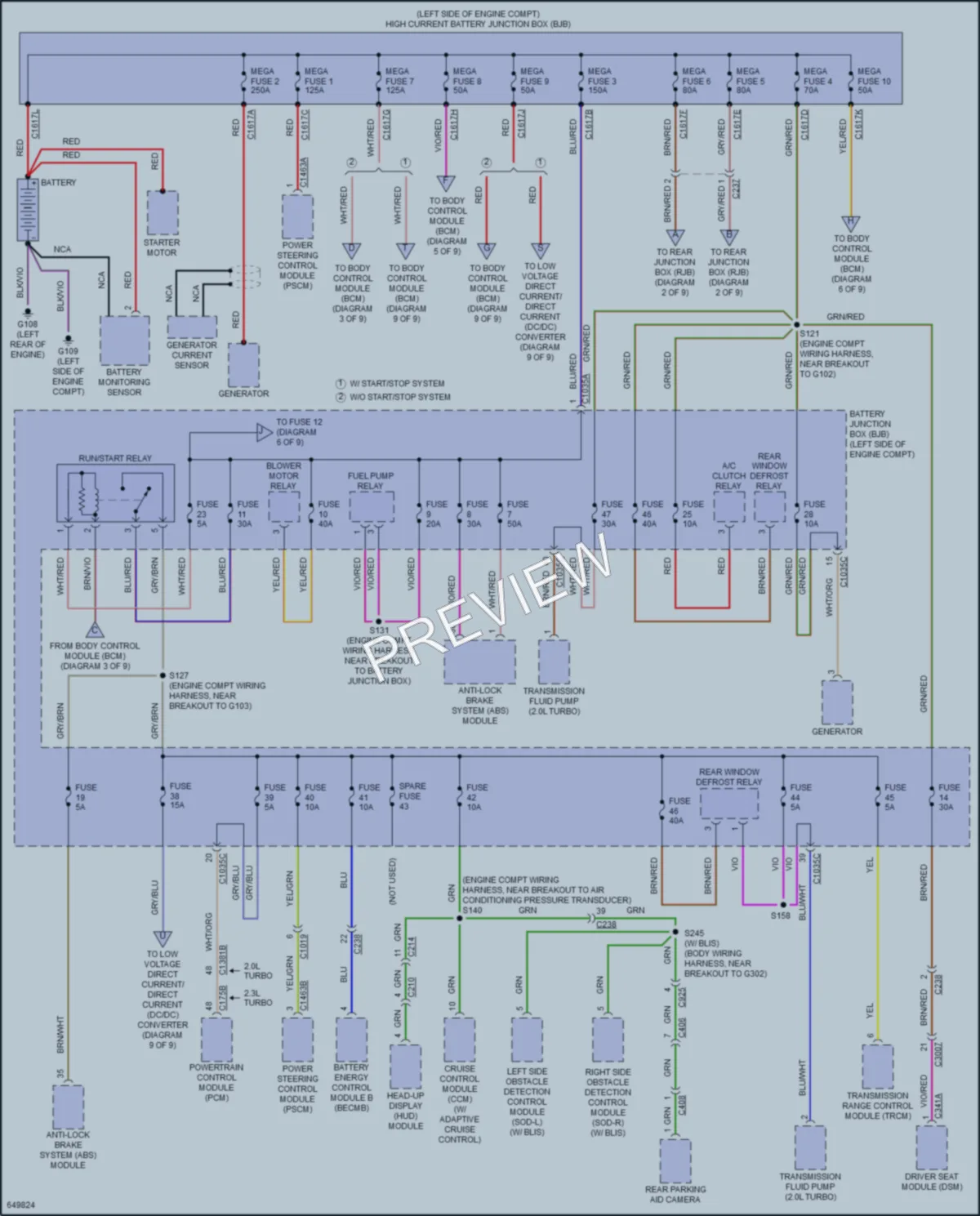 2019 Lincoln MKC Power Distribution wiring diagram preview