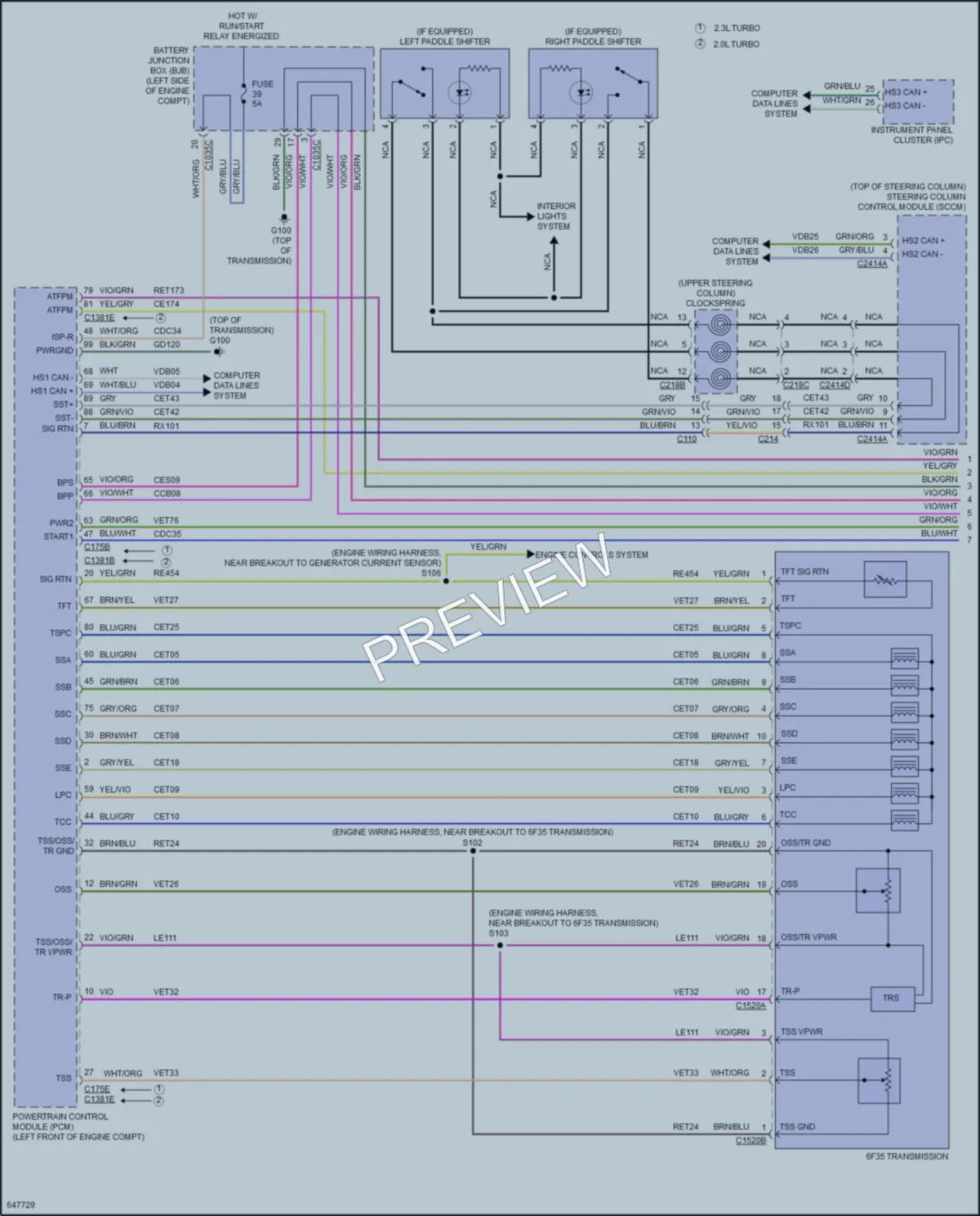 2019 Lincoln MKC Transmission wiring diagram preview
