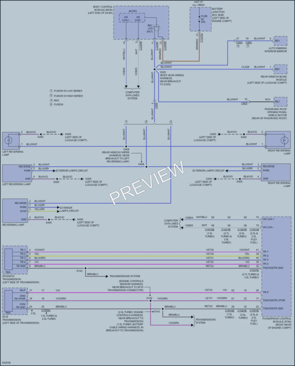 2019 Lincoln MKZ Exterior Lights wiring diagram preview