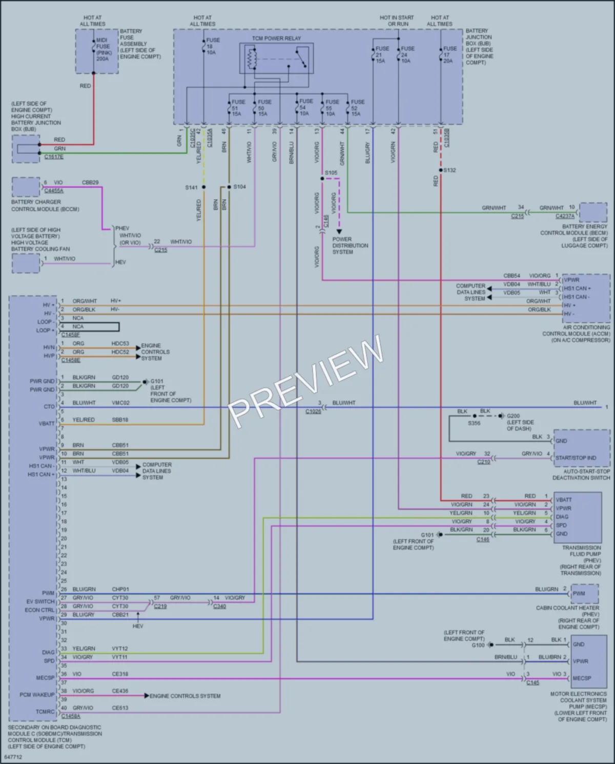 2019 Lincoln MKZ Transmission wiring diagram preview