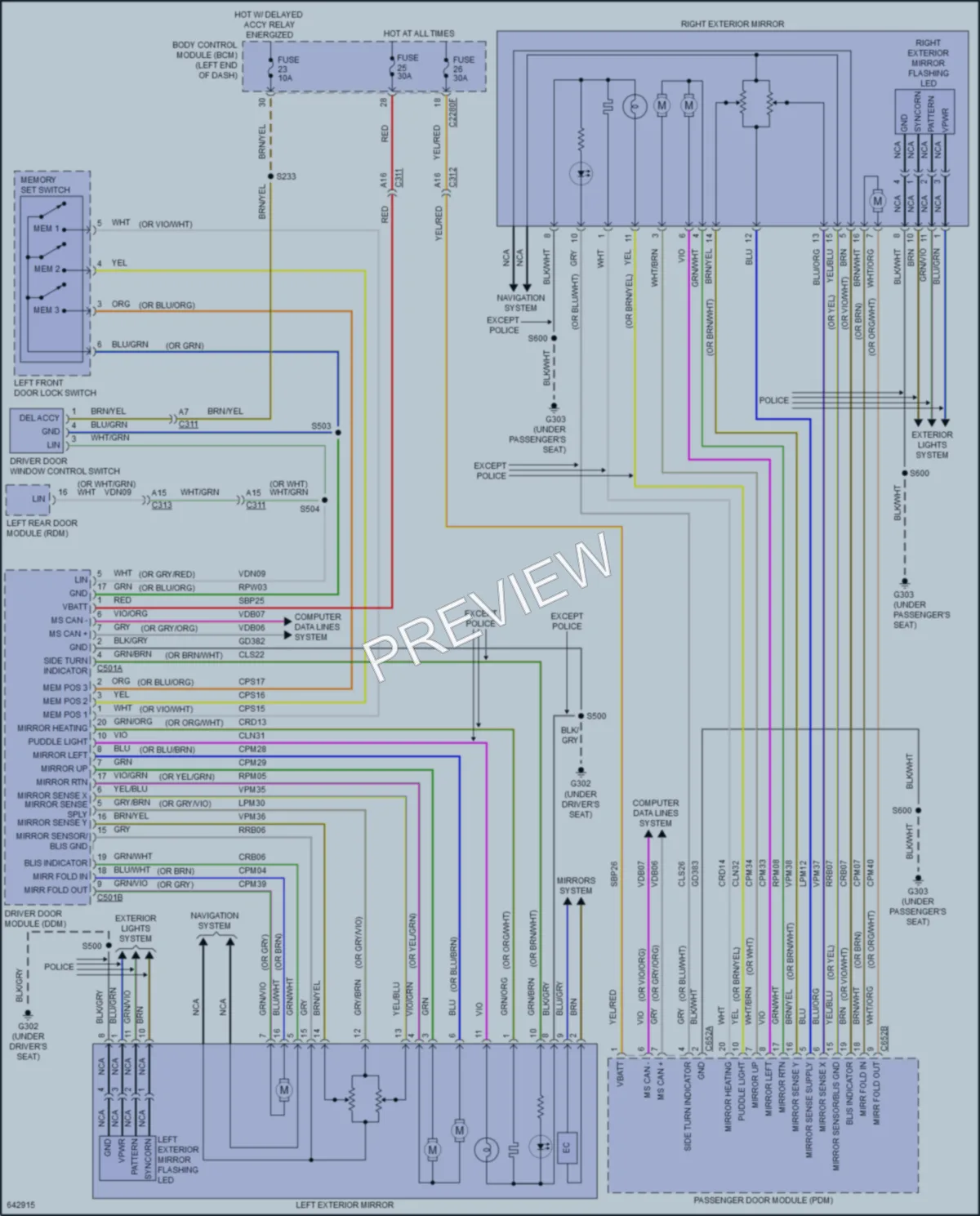 2019 Lincoln MKZHybrid Memory Systems wiring diagram preview