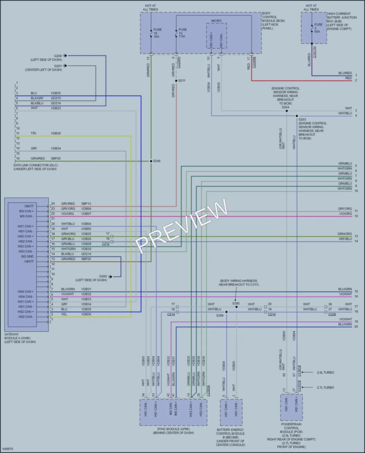 2019 Lincoln Nautilus Computer Data Lines wiring diagram preview