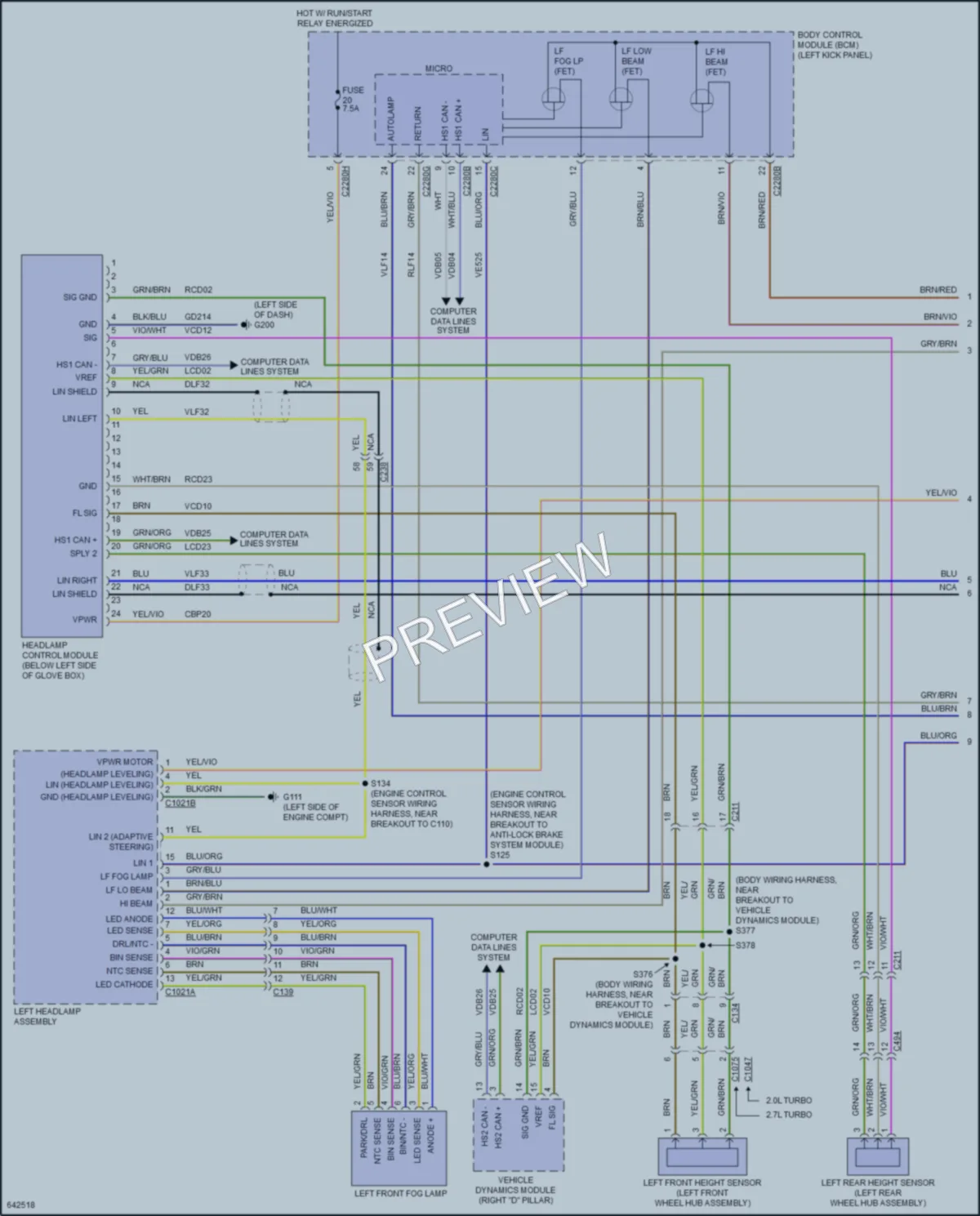 2019 Lincoln Nautilus Headlights wiring diagram preview