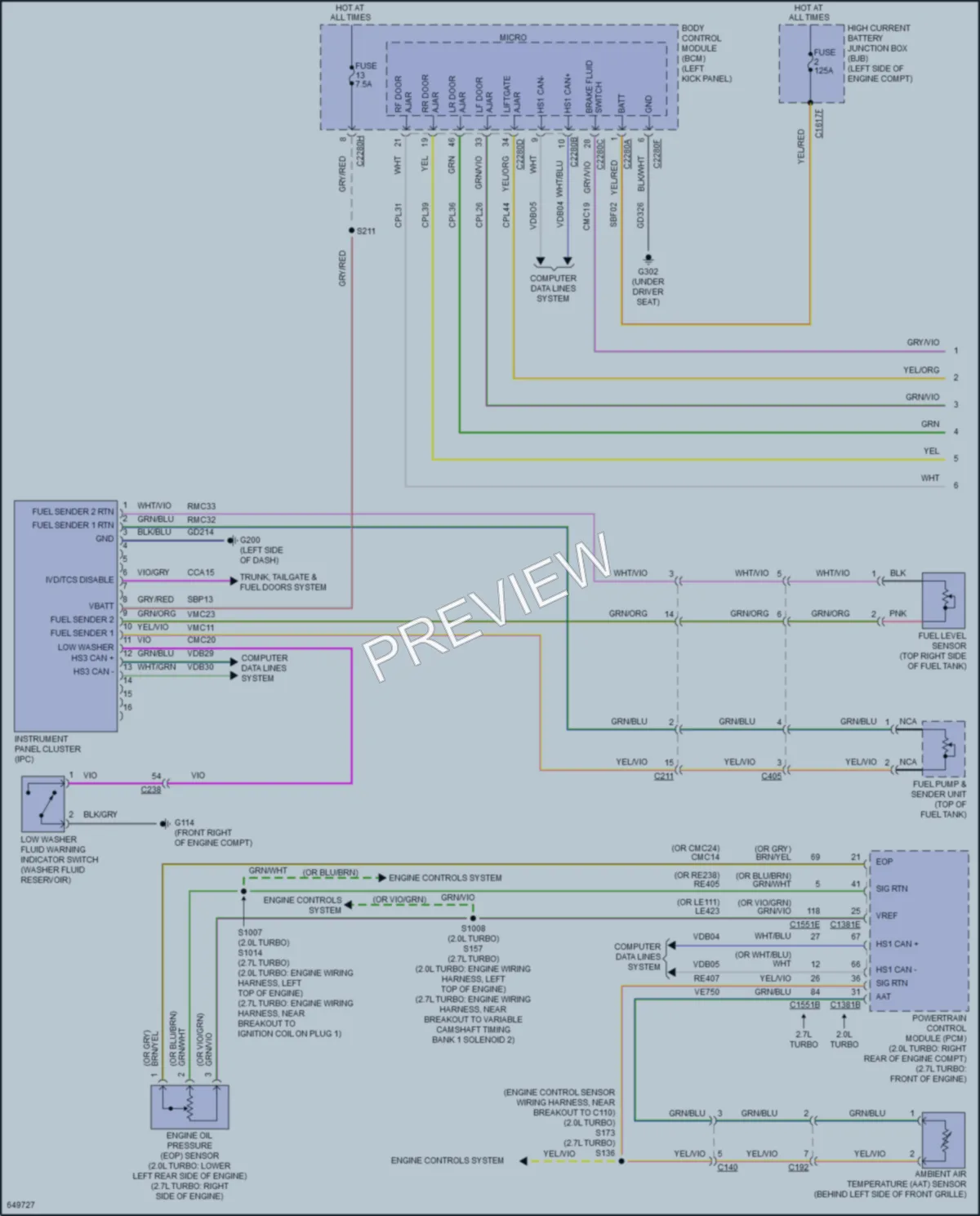 2019 Lincoln Nautilus Instrument Cluster wiring diagram preview