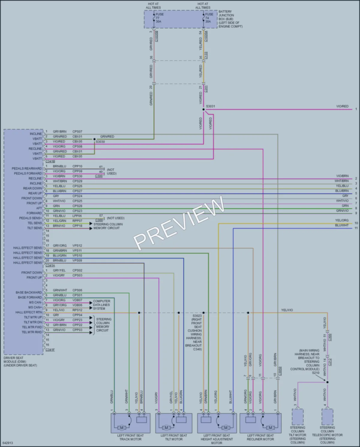 2019 Lincoln Nautilus Memory Systems wiring diagram preview