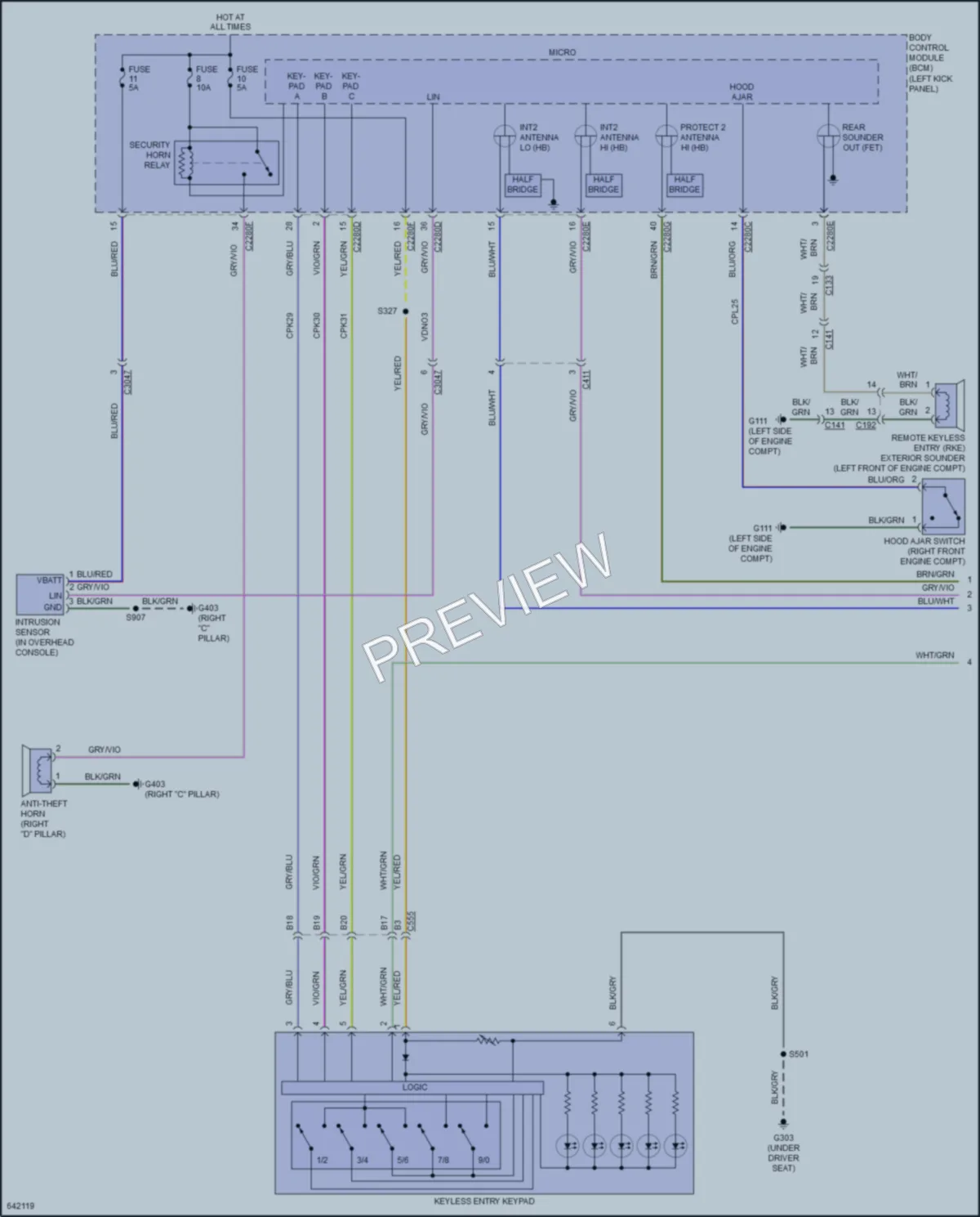 2019 Lincoln Nautilus Power Door Locks wiring diagram preview