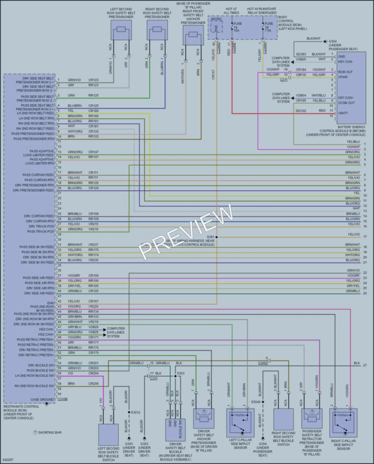 2019 Lincoln Nautilus Supplemental Restraints wiring diagram preview