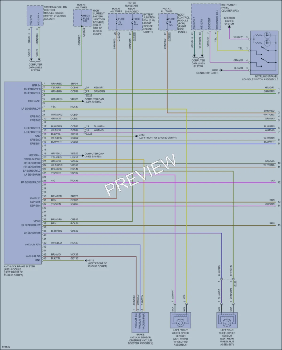 2019 Lincoln Navigator Anti Lock Brakes wiring diagram preview