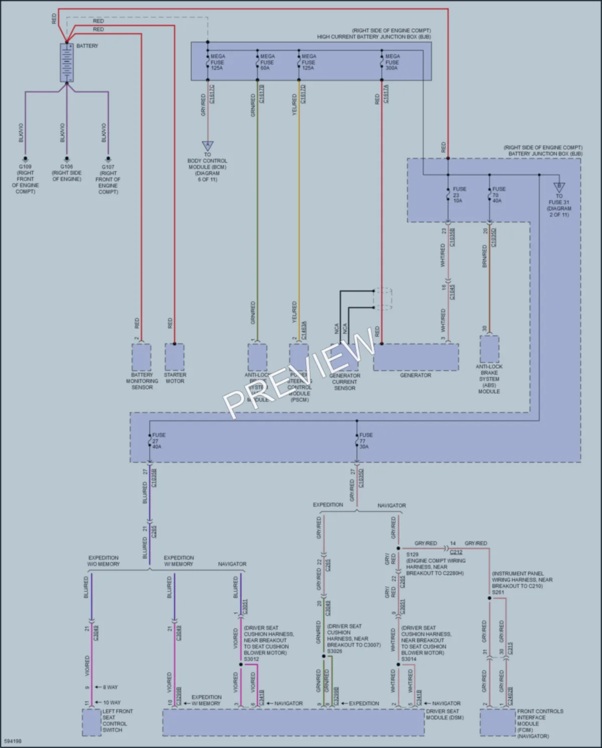 2019 Lincoln Navigator Power Distribution wiring diagram preview