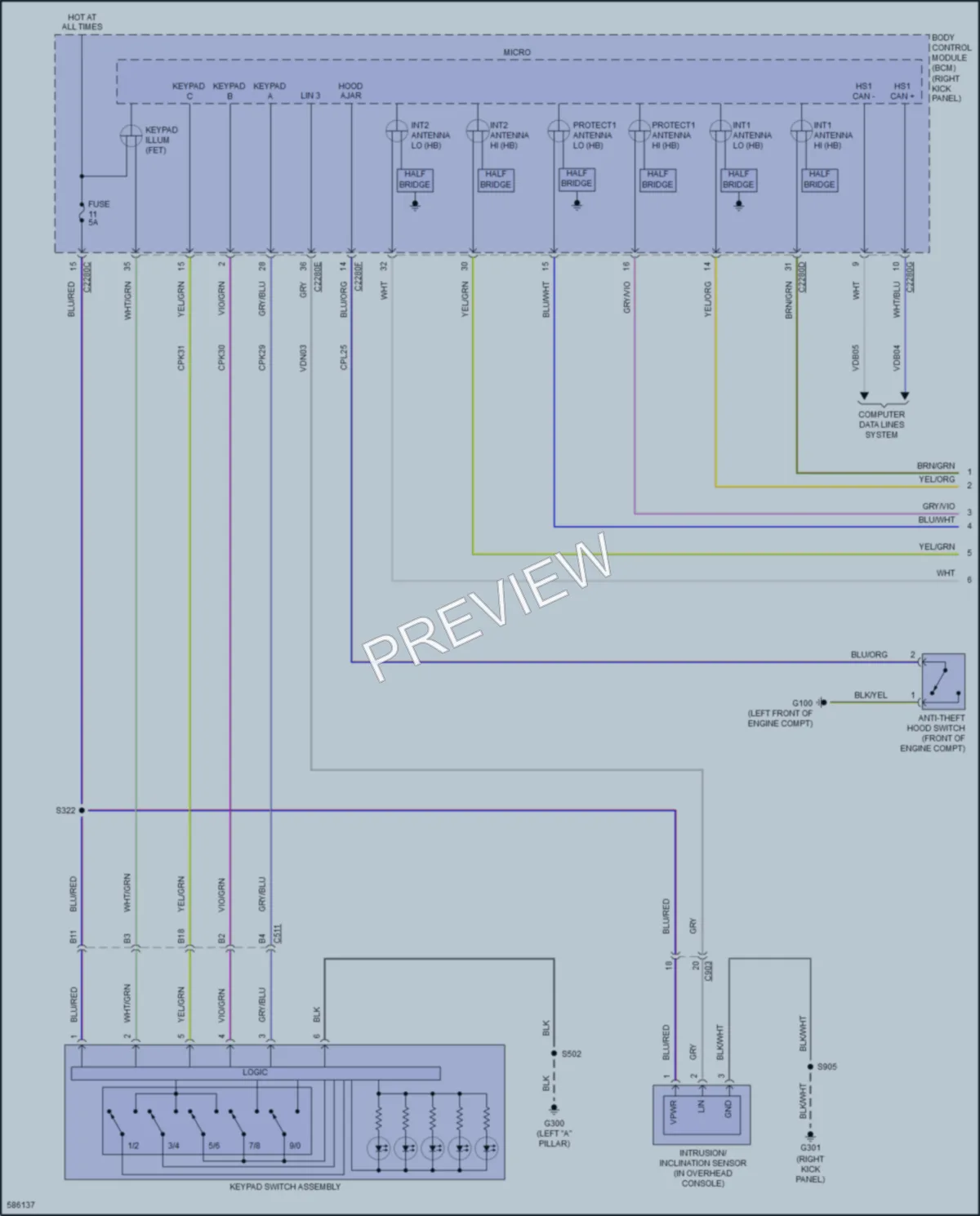 2019 Lincoln Navigator Power Door Locks wiring diagram preview